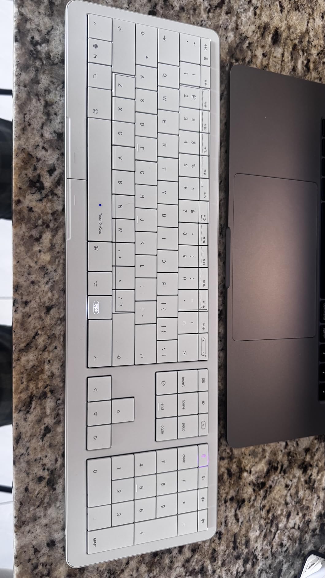 CLVX 1 Windows | Touch On Keys & Gestures AI Keyboard | Bluetooth & USB-C | Low Profile Silent Scissor Keys | Interactive RGB | Aluminum Chassis | Compatible with Windows/Linux/Android customer photo 2