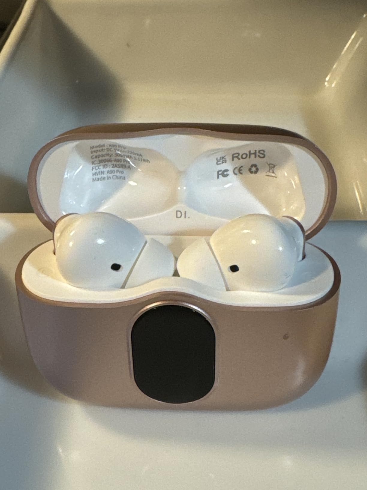 Wireless Earbuds, Bluetooth 5.4 Headphones Bass Stereo, Ear Buds with Noise Cancelling Mic, LED Display in Ear Earphones Clear Calls, IP7 Waterproof Bluetooth Earbuds for Phones/Sports/Laptop, Black customer photo 2
