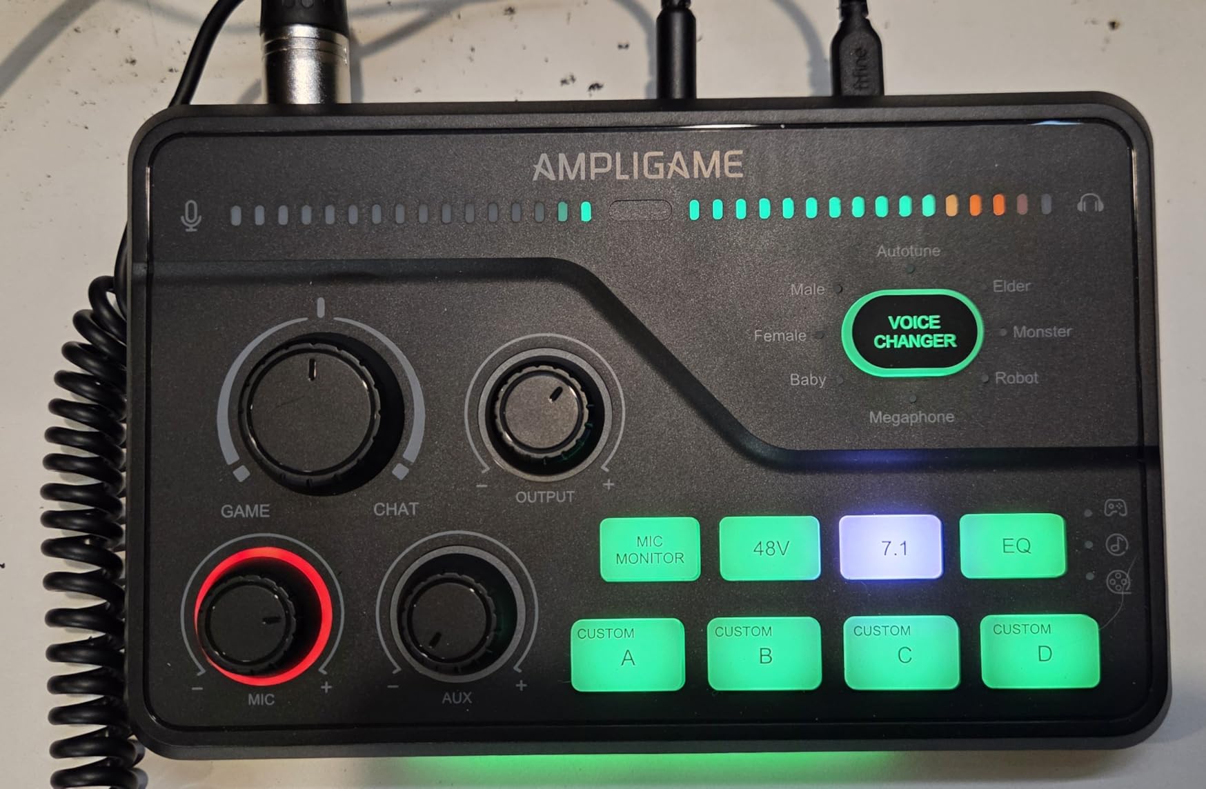 Fifine Gaming Mixer for Voice Chat and Streaming- 7.1ch Surround Sound Headphone Amp-XLR Preamp-USB Plug & Play-Voice Changer-RGB-Volume Control-3 EQ Modes Ampligame SC8 customer photo 2