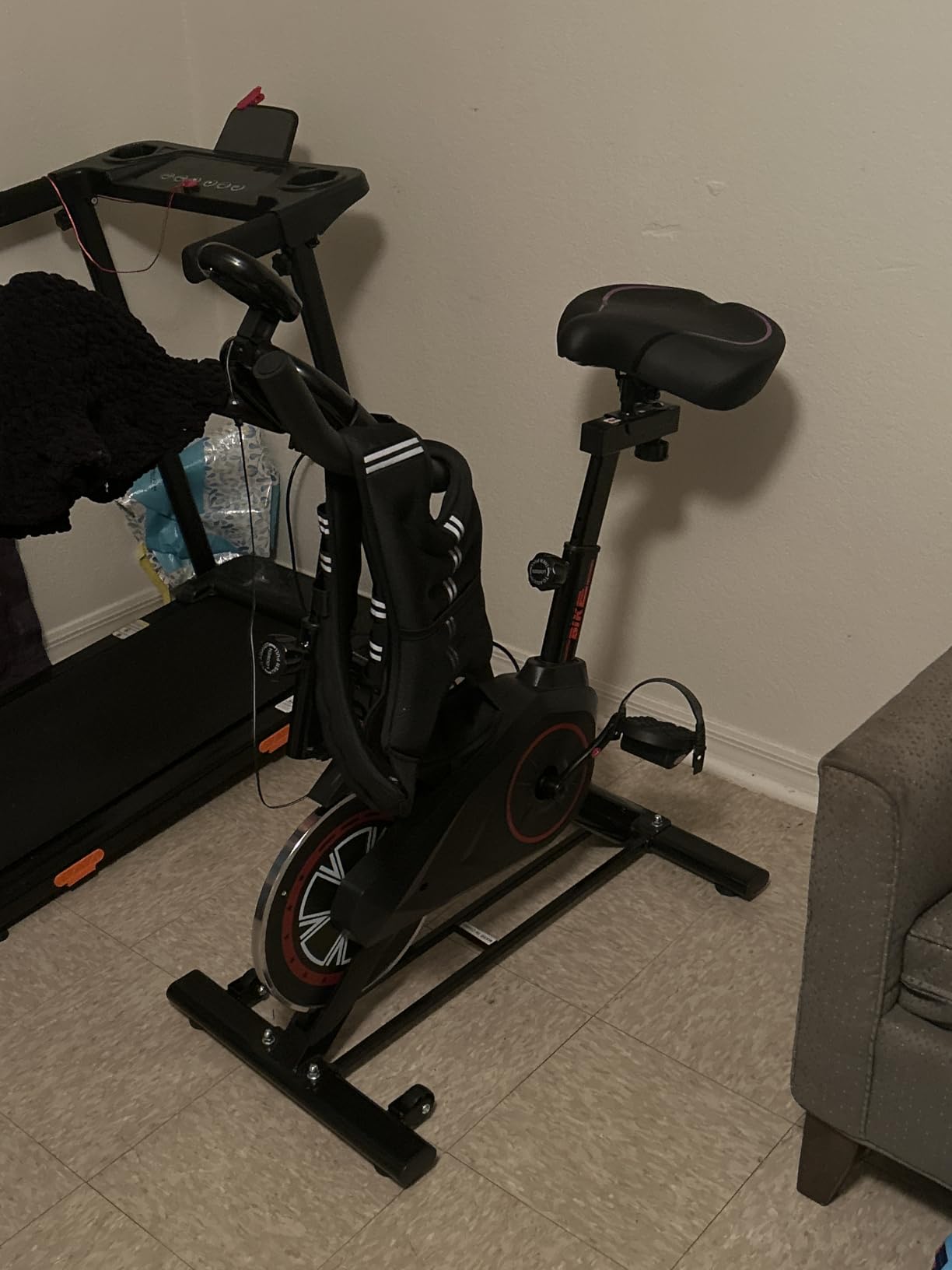 RELIFE REBUILD YOUR LIFE Exercise Bike Stationary for Home Indoor,Cycling Bike with Silent Belt Drive for Home Cardio,Brake Pad Resistance with Adjustable & Comfort Seat/PAD Holder/LCD Monitor customer photo 1