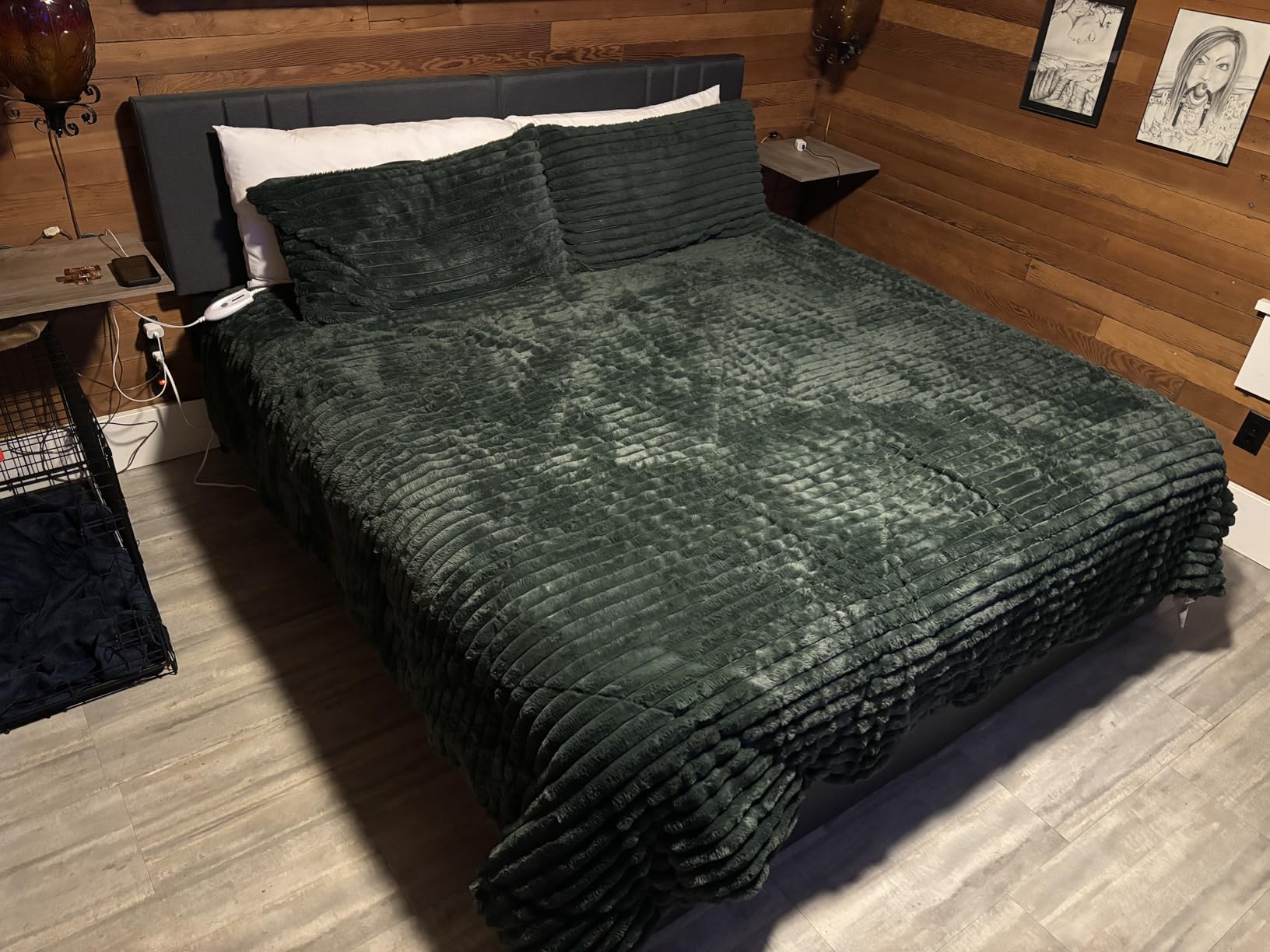 Zinus Billie Platform Bed Frame, Four Underbed Storage Drawers, Height Adjustable Headboard, Upholstered Style, Queen customer photo 2