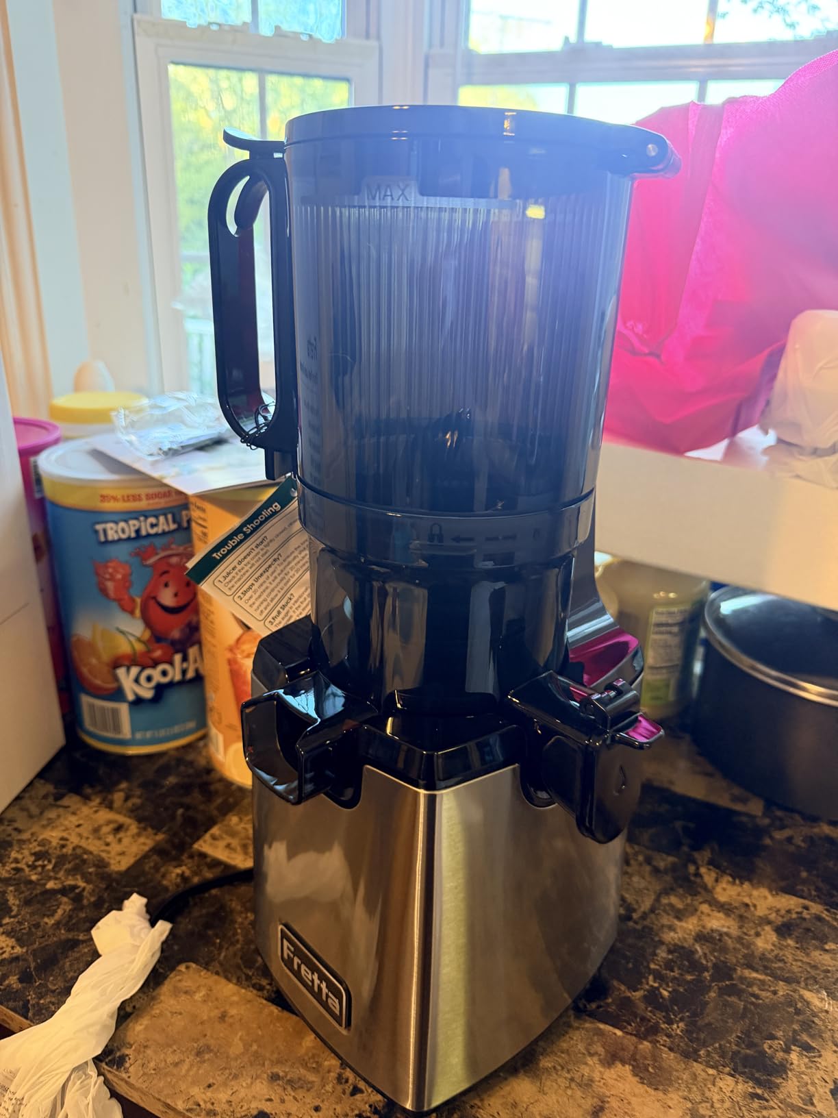 Fretta Cold Press Juicer Machines, Slow Masticating Juicer with 5.3