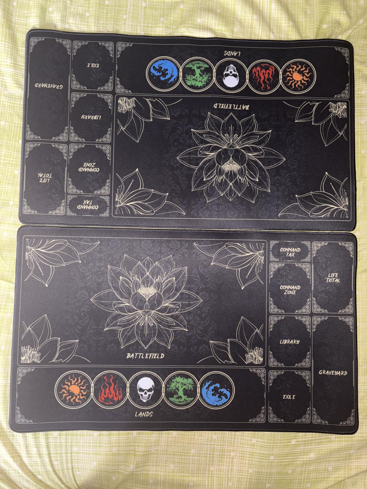 Classic Black TCG Playmat - Solid Color Card Game Mat for All Trading Card Games, 24x14 inch, Stitched Edge, Non-Slip Rubber Base, with Prismatic Playmat Tube customer photo 1