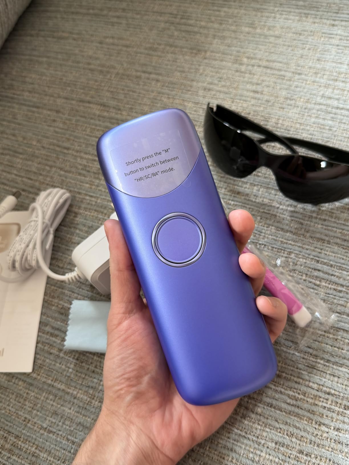 Ubroo Laser Hair Removal with 5℃ Ice Cooling, Hand-held Hair Removal Device IPL Hair Removal for Women and Men,Reduce Hair Regrowth,Full Body Use for Legs,Bikini,Armpits(Gold) customer photo 2