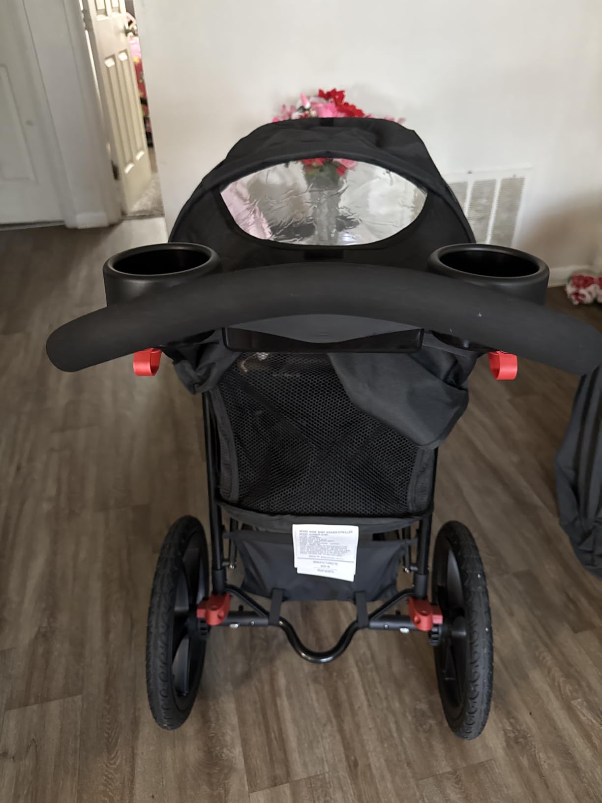 INFANS Jogging Stroller, Foldable Jogger with Air-Filled Tires Shock Absorbing Suspension Adjustable Backrest customer photo 2