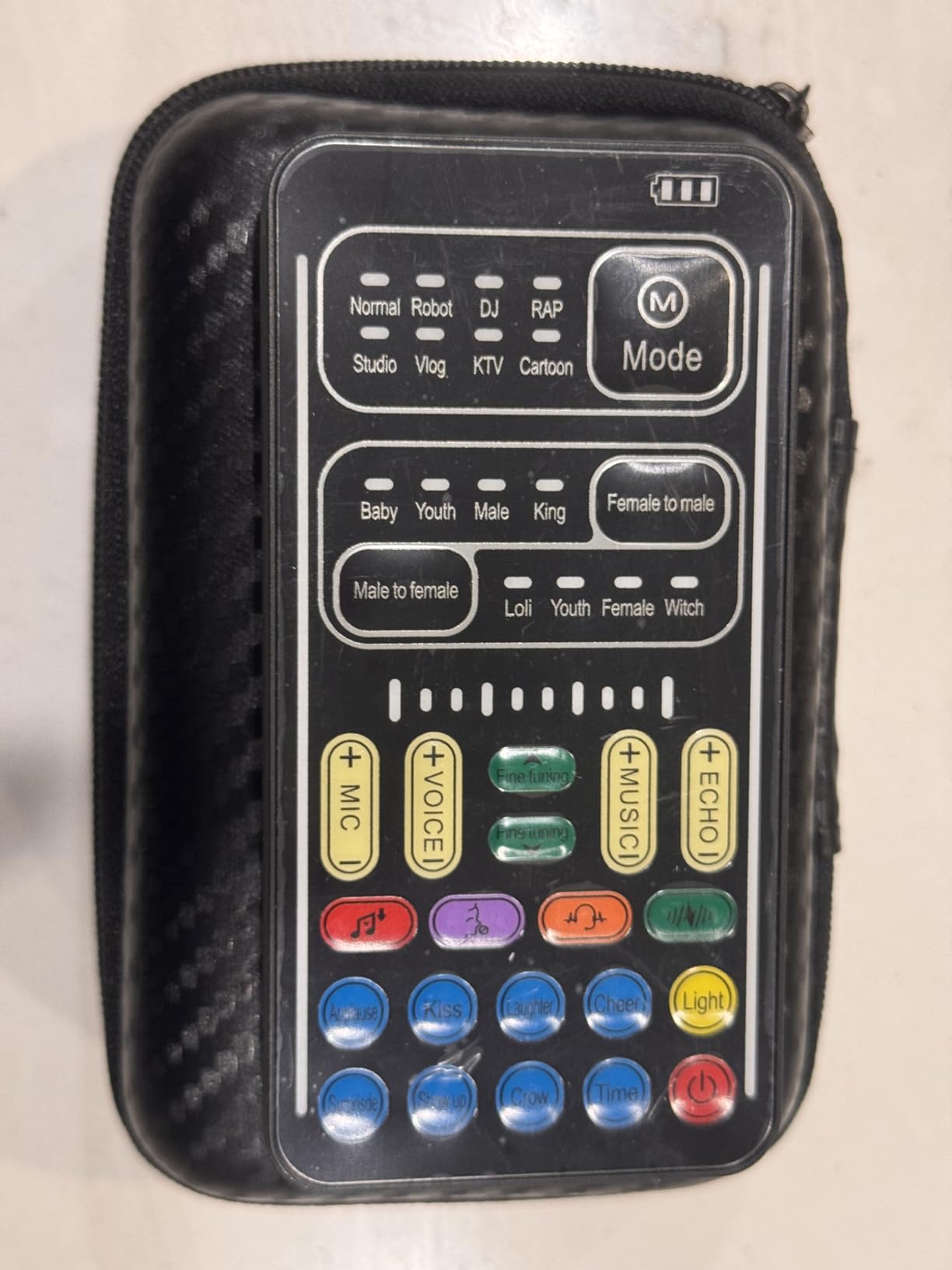 I9 Portable Voice Changer with Sound Card, Real-Time Sound Effect Board for Gaming & Streaming, 16 Effects, with Mini Mic, Monitor Headphones & 2 Adapters, Plug & Play for PS5/Xbox/PC/Phone/TikTok customer photo 1
