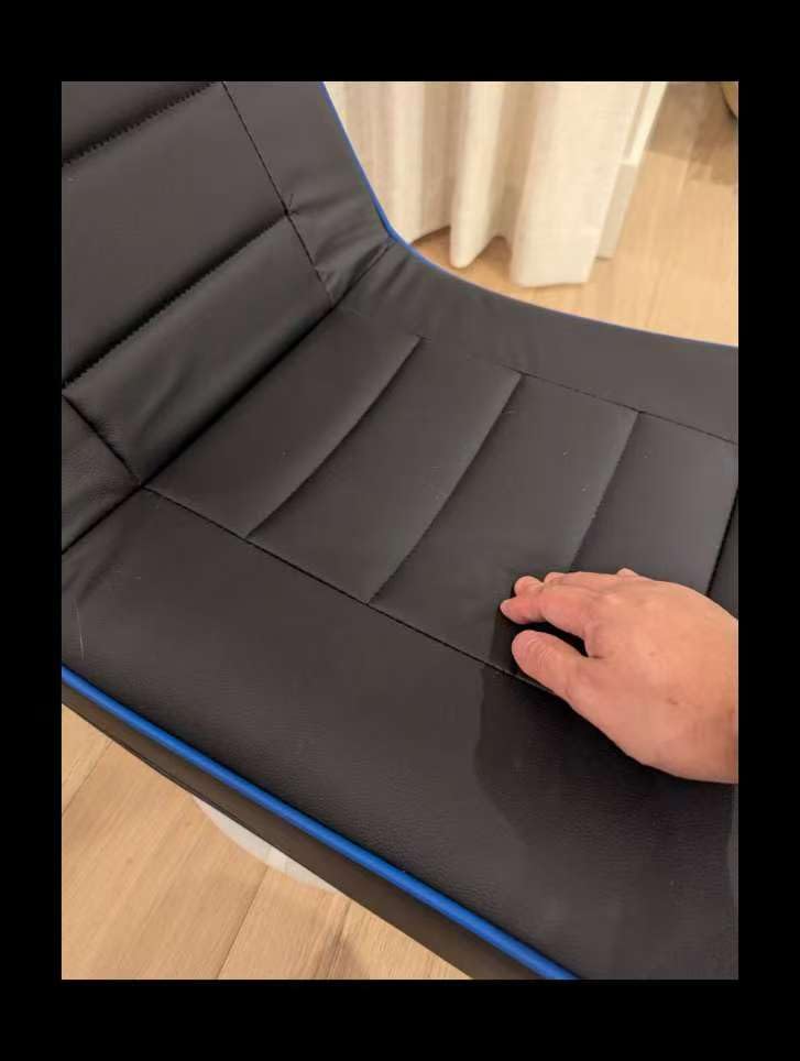GTPLAYER Floor Gaming Chair Foldable Swivel Floor Chairs for Kids Boys Comfy Video Game Seat with 360 Multipurpose for Gamers, Bedroom or Game Room(Black-Blue) customer photo 1