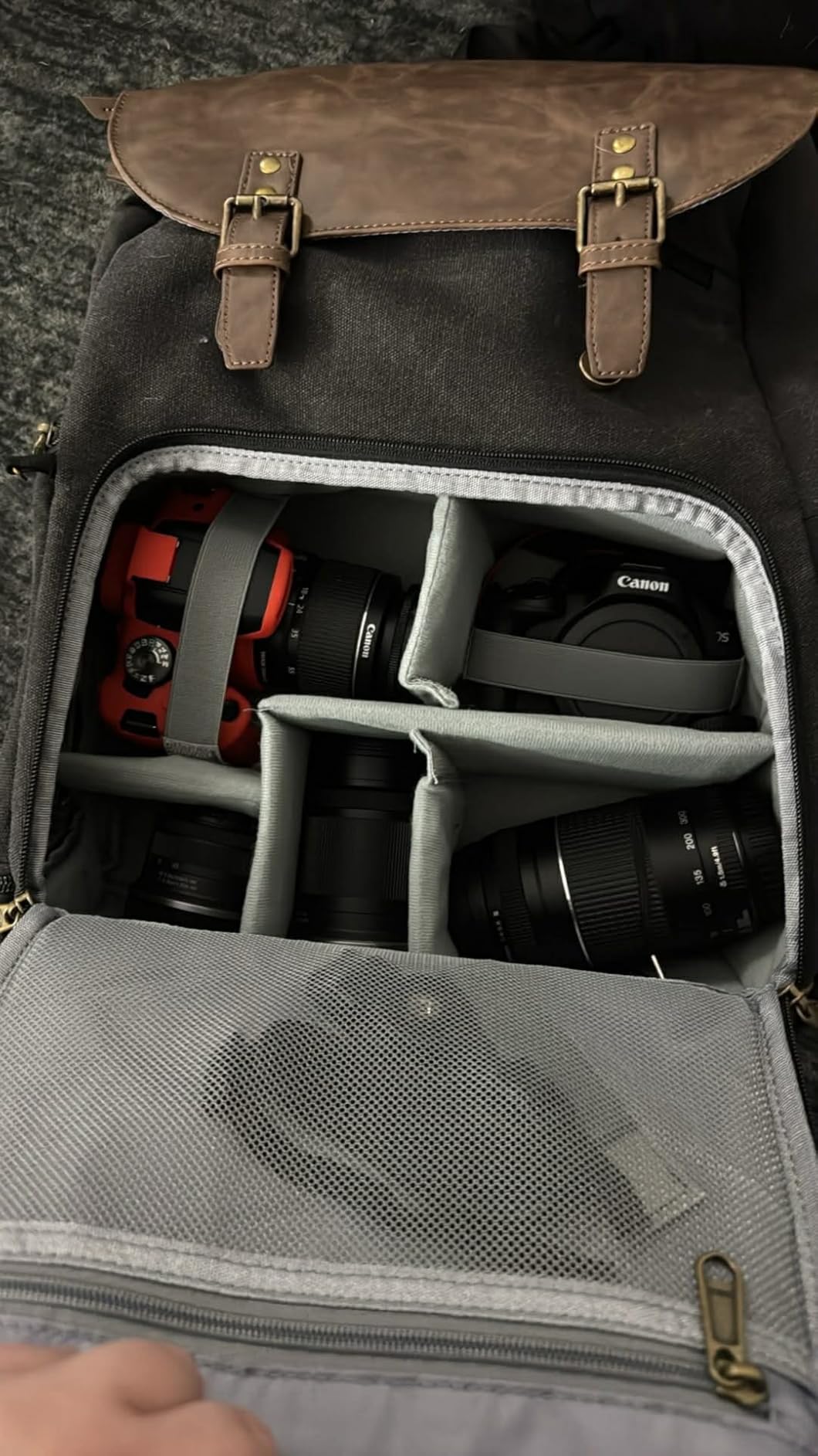 RAINSMORE Camera Bag Professional for DSLR/SLR Mirrorless Waterproof 15.6 Inch Laptop Photography Backpack with Side Access Rain Cover Tripod Holder Large Anti-Theft Camera Backpacks for Photographers customer photo 1