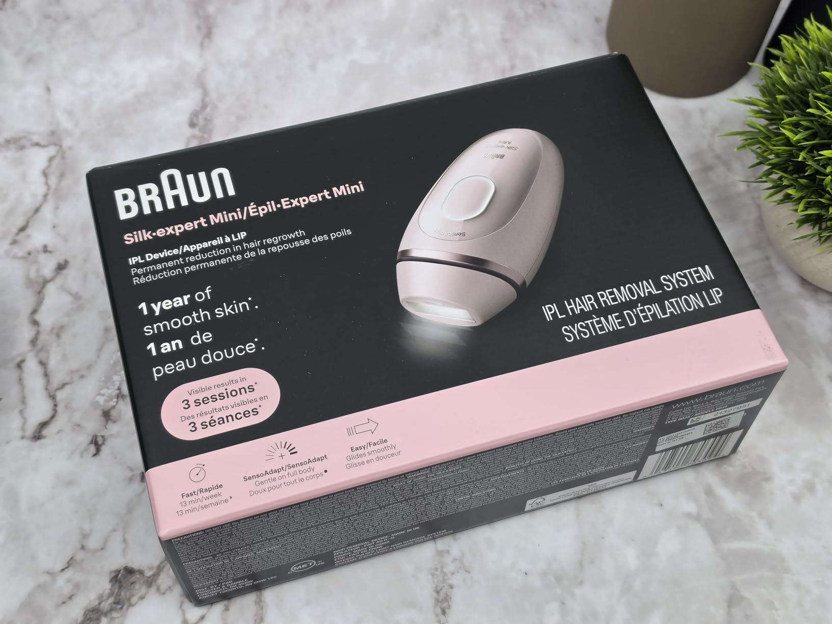 Braun IPL Mini, Silk Expert Mini, IPL Hair Removal for Women and Men, Permanent Laser Hair Reduction At-Home, IPL1111 customer photo 1