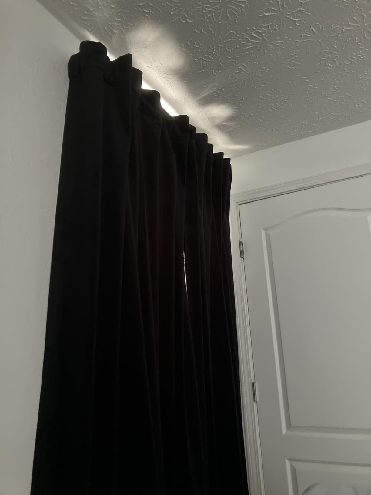 Black Velvet Blackout Curtains 84 Inches, Luxury Soundproof Thermal Insulated Super Soft Curtain Elegant Room Darkening Drapes with Back Tab Rod Pocket for Bedroom Living Room, W52 x L84, 2 Panels customer photo 2