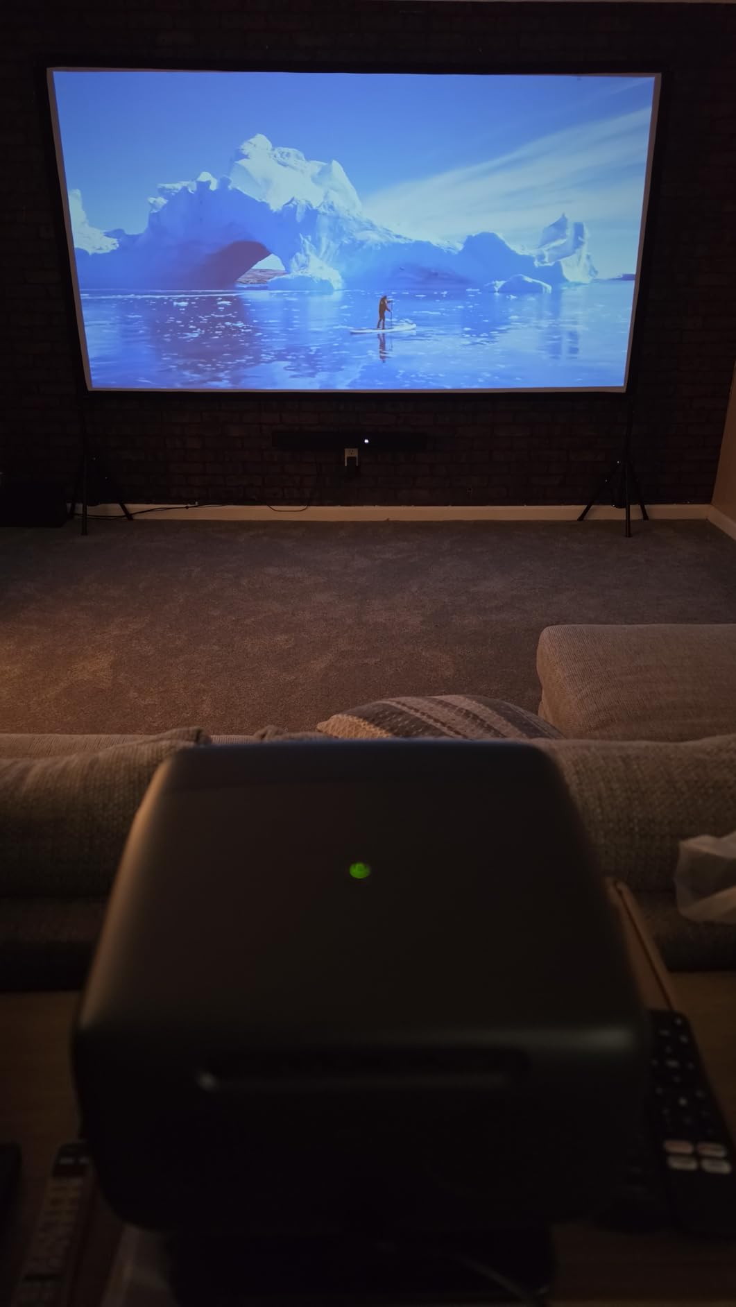 [3500 ANSI/ Official Apps/65W Audio] Outdoor 4K Projector with WiFi and Bluetooth, Auto Focus, Auto Keystone Smart Projector Support Dolby Audio, 2026 Upgrade GO2 Short Throw Projector with 360°Stand customer photo 1