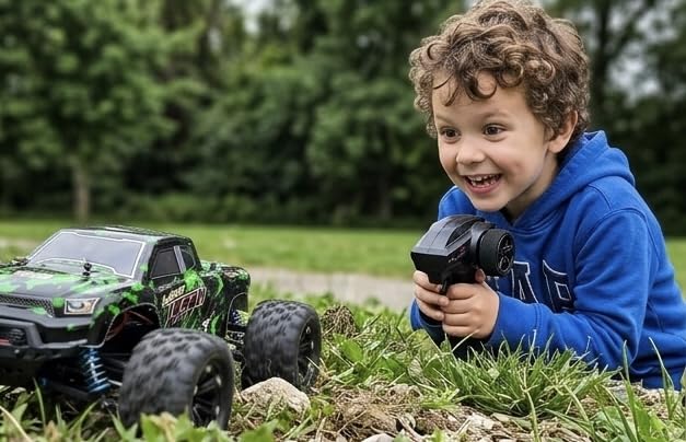 TENSSENX 1-18 Scale All Terrain RC Cars, 40KPH High Speed 4WD Remote Control Car with 2 Rechargeable Batteries, 4X4 Off Road Monster Truck, 2.4GHz Electric Vehicle Toys Gifts for Kids and Adults customer photo 2