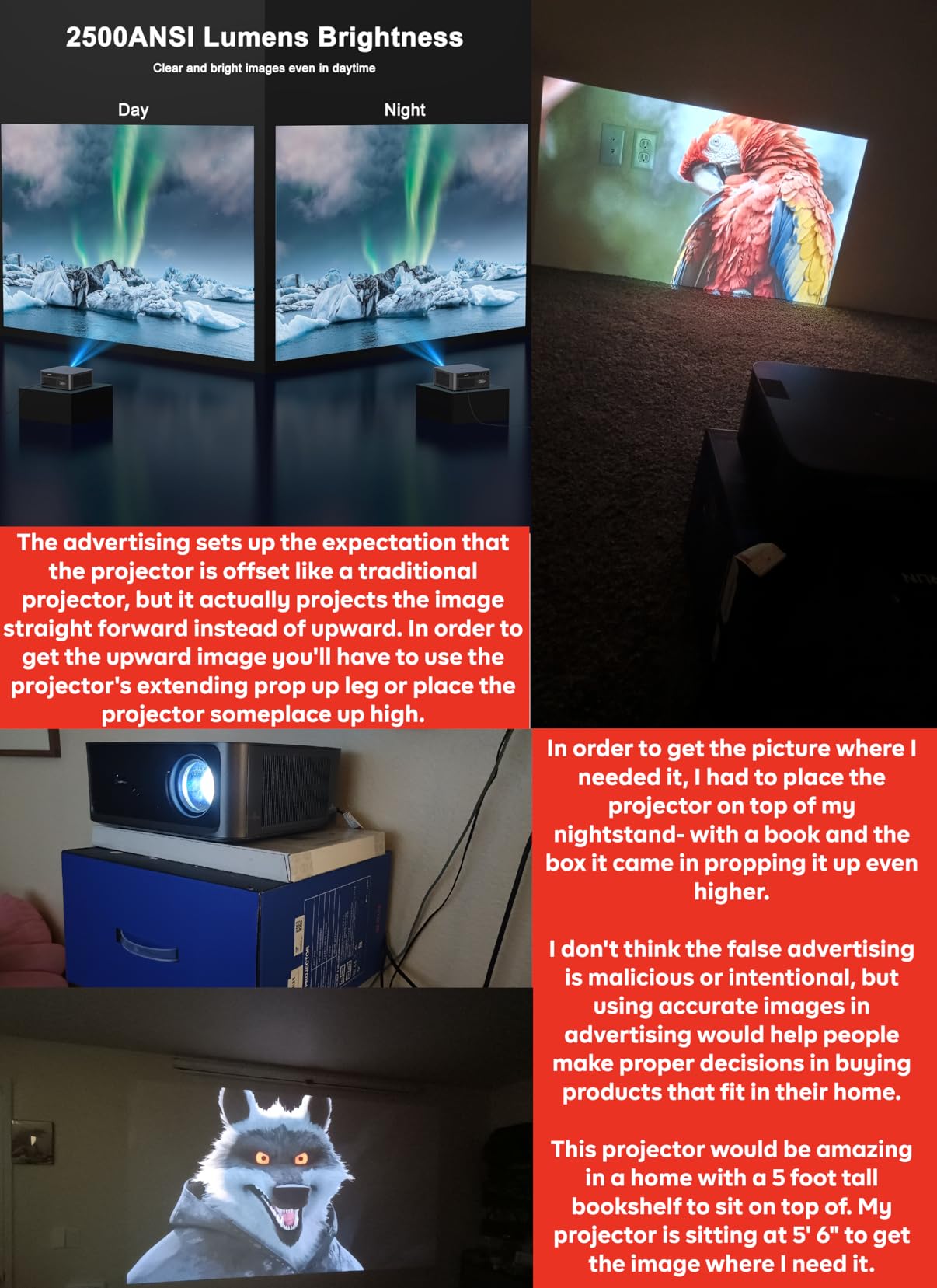 HAPPRUN 2500 ANSI Lumens Outdoor Projector with Built-in Streaming Apps, 4K Decoding Resolution, Dolby Audio, WiFi 6 and Bluetooth 5.2 for Indoor and Outdoor Home Theater customer photo 1