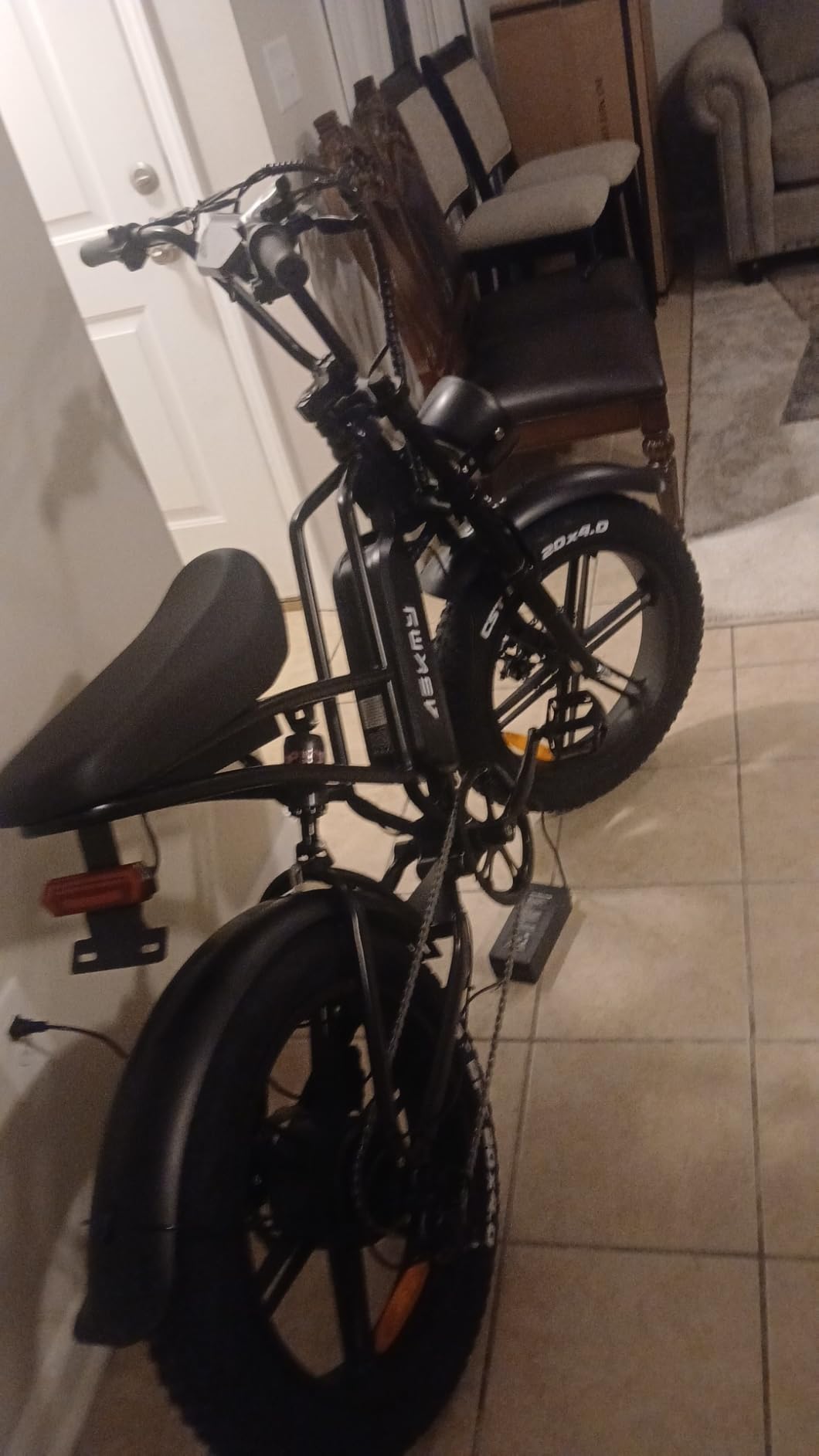 Fat Tire Electric Mountain Bike, All Terrains Electric Bicycles, 1500W Peak Motor Dirt E-Bike with 60 Miles PAS Range (E500-48V 15Ah) customer photo 2