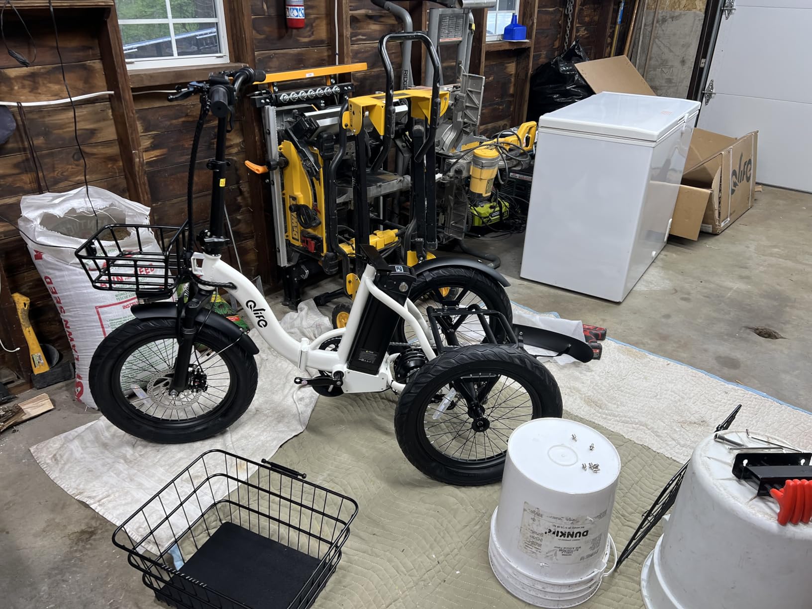 Qlife Triker Electric Bike, Peak 1200W Brushless Motor Folding Trike Ebike, 499Wh Removable Battery, Step-Thru 3 Wheel Electric Bicycle, Up to 55 Miles, 18 Tire Tricycle for Adults customer photo 2