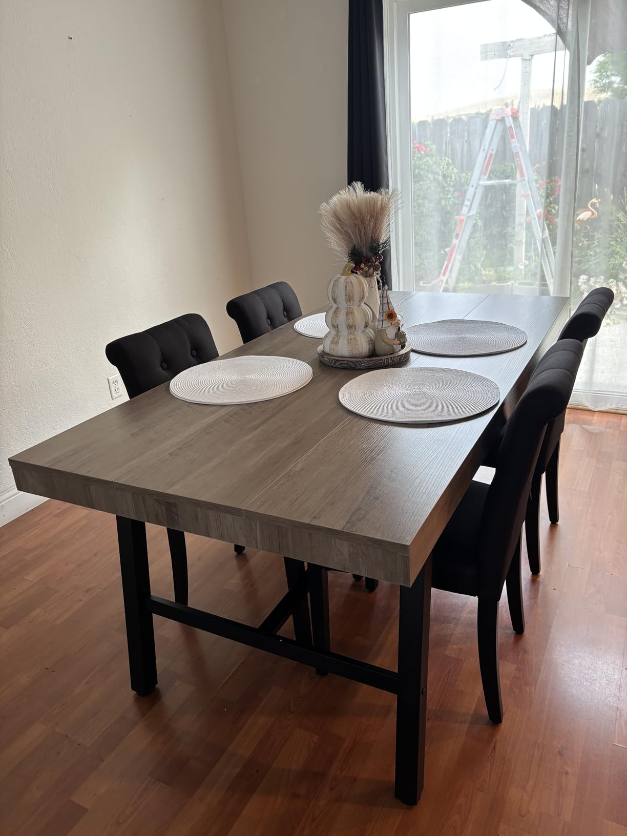GarveeHome Industrial Dining Table for 6-8 People, 70.87