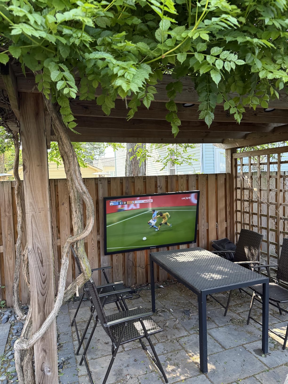 Westinghouse 55 Inch Smart Outdoor TV, 4K UHD 700 nits High-Brightness Temperature Resistant IP55 Waterproof, Anti-Glare Display, Partial Sun, XUMO Smart TV PS Series, Weatherproof, Bluetooth, WiFi customer photo 1
