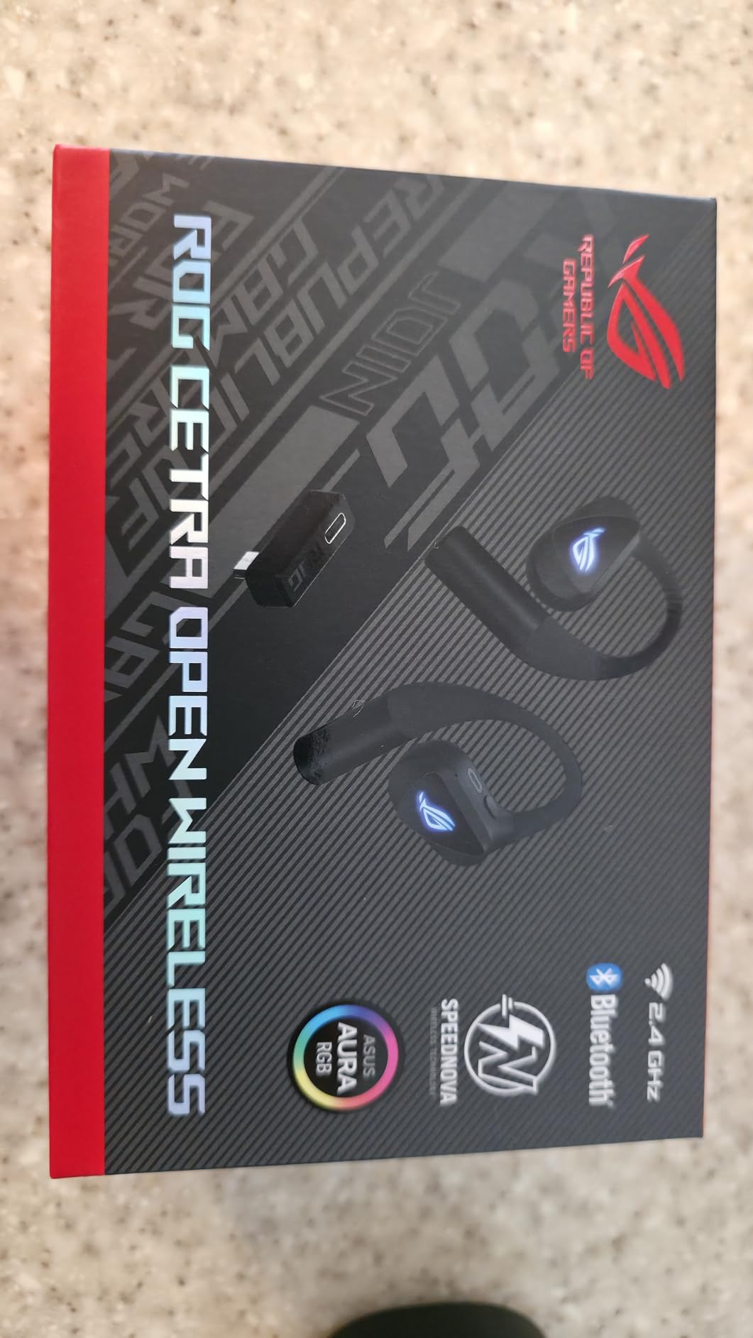 ASUS ROG Cetra Open Wireless Open Ear Earbuds - Dual-Mode (BT/2.4GHz), Quad AI Noise-Canceling Mic, Low Latency, 16H Playtime, IPX5 Water Resistant, for Daily/Workout/Outdoor/Gaming Use - Black customer photo 2