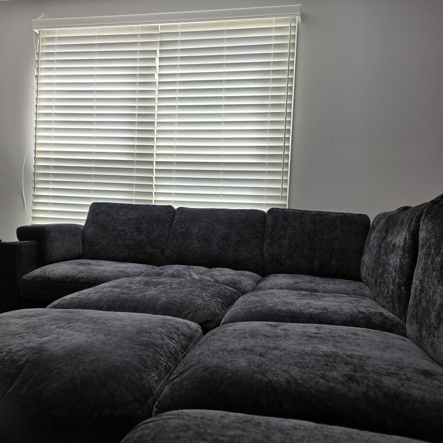 Sectional Couches for Living Room FSC Certified Velvet Modular Couch Oversized Cloud U Shaped Convertible Sleeper Sofa Chaise Detachable Armrest Cushion (Velvet Grey, U Shape 8 Seat) customer photo 1
