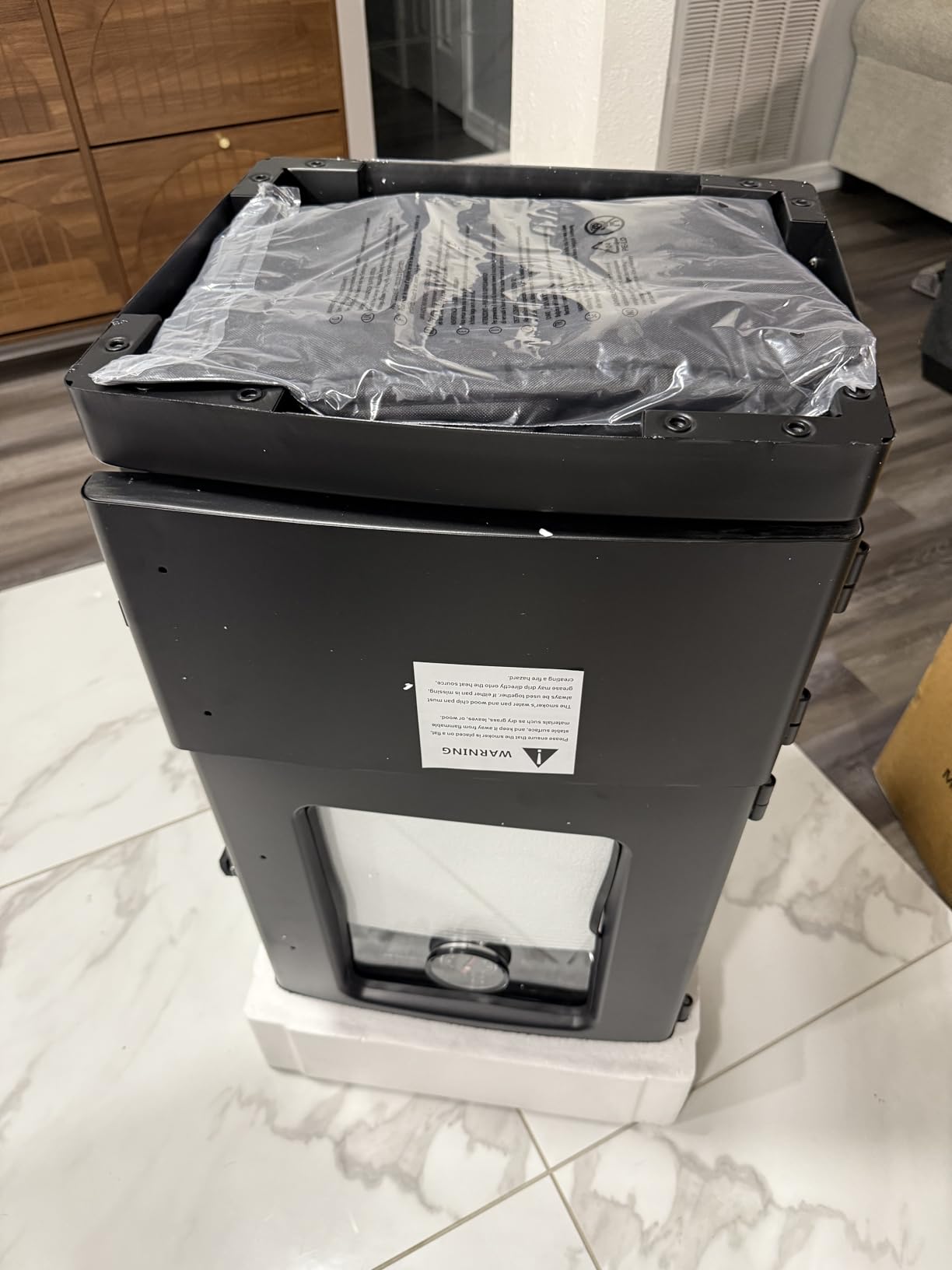 Vertical Large Propane Smoker with Cover & 4 Cooking Grates, Large Cooking Space, Heavy Duty & Weather-Resistant for Backyards, Smoke Ribs, Brisket, Chicken customer photo 1