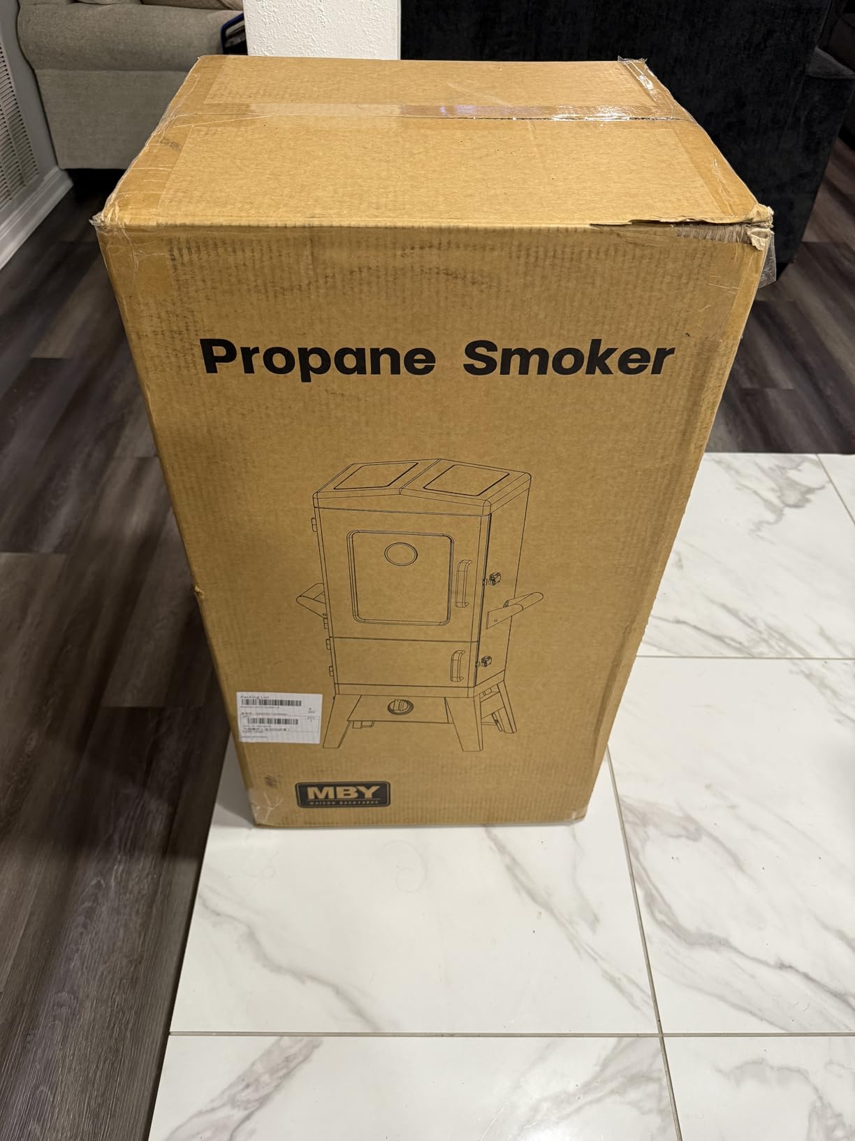 Vertical Large Propane Smoker with Cover & 4 Cooking Grates, Large Cooking Space, Heavy Duty & Weather-Resistant for Backyards, Smoke Ribs, Brisket, Chicken customer photo 2