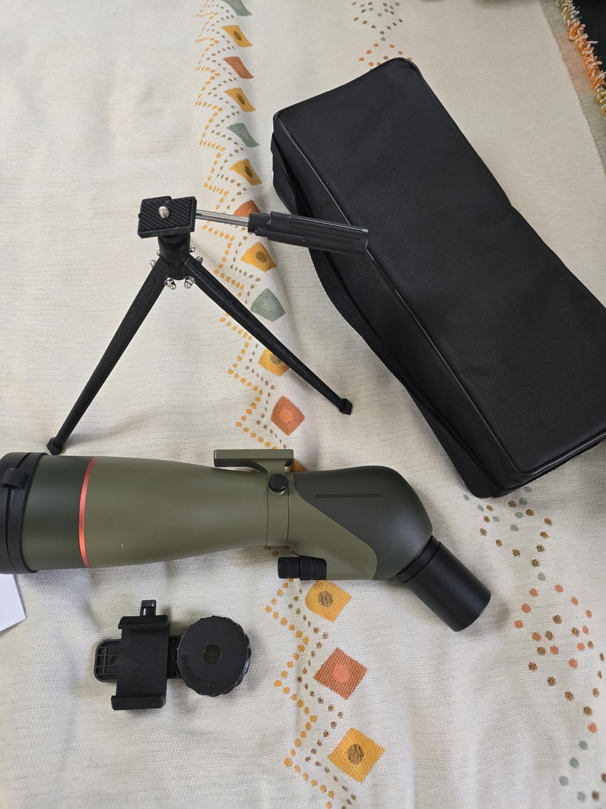 WOSPORTS 25-75x85 Spotting Scopes with Tripod, Carrying Bag, Phone Adapter, HD BAK4 Porro Prism, Waterproof Spotter Scope for Hunting, Target Shooting, Bird Watching, Wildlife Viewing customer photo 2