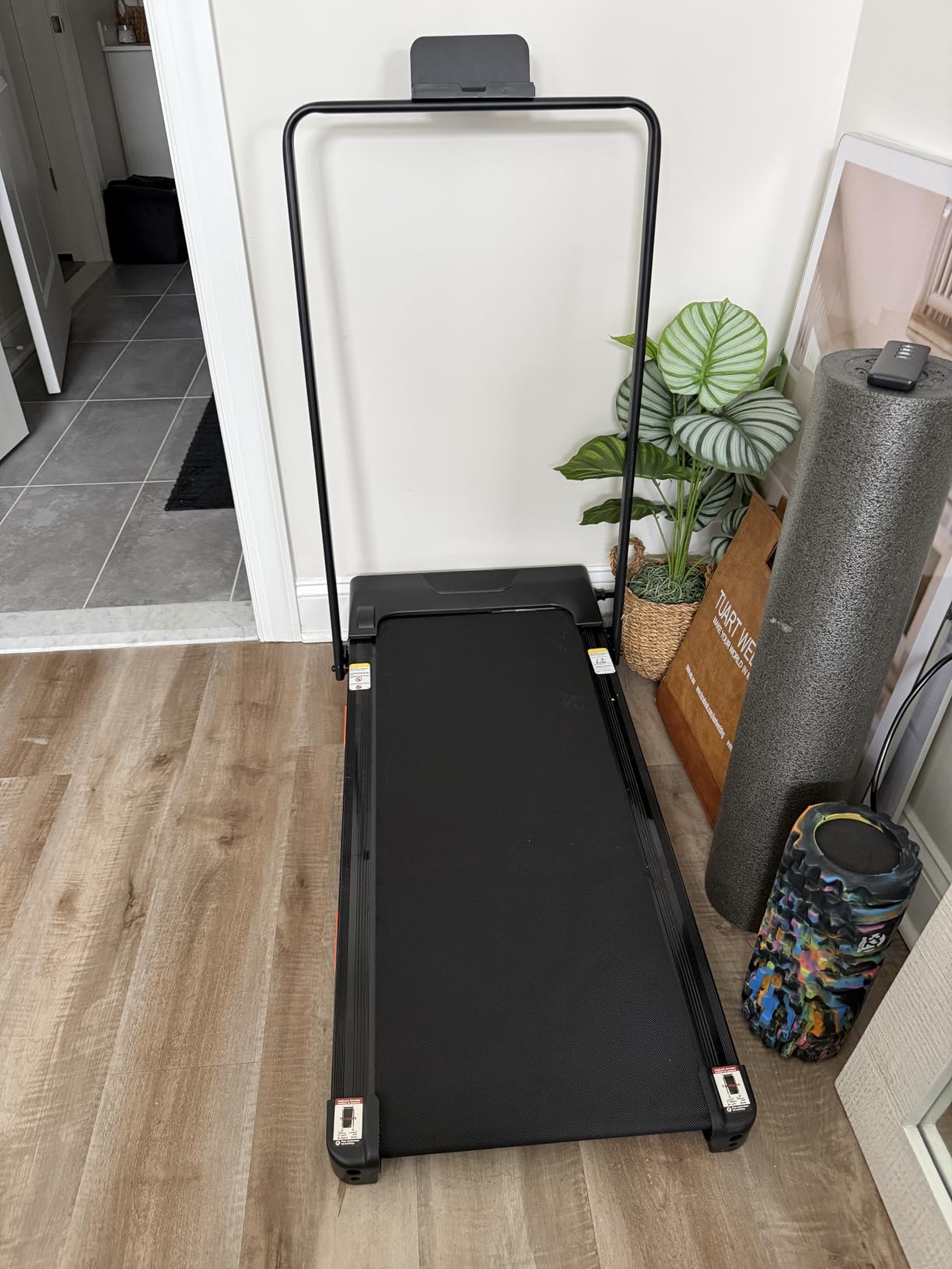 LONTEK Treadmill with Auto 20% Incline, 3.5HP Quiet Running Machine with Adjustable Handle Height, 42.5 x 16.2 Widen Running Area customer photo 2