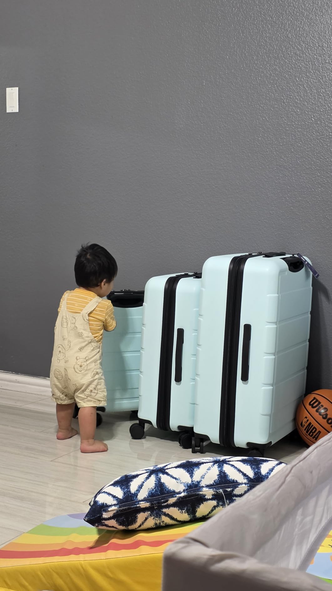 SHOWKOO Upgrade Luggage Sets 3pcs 100% PC Durable Expandable Luggage Suitcase with TSA Lock Double Wheels Champagne customer photo 1