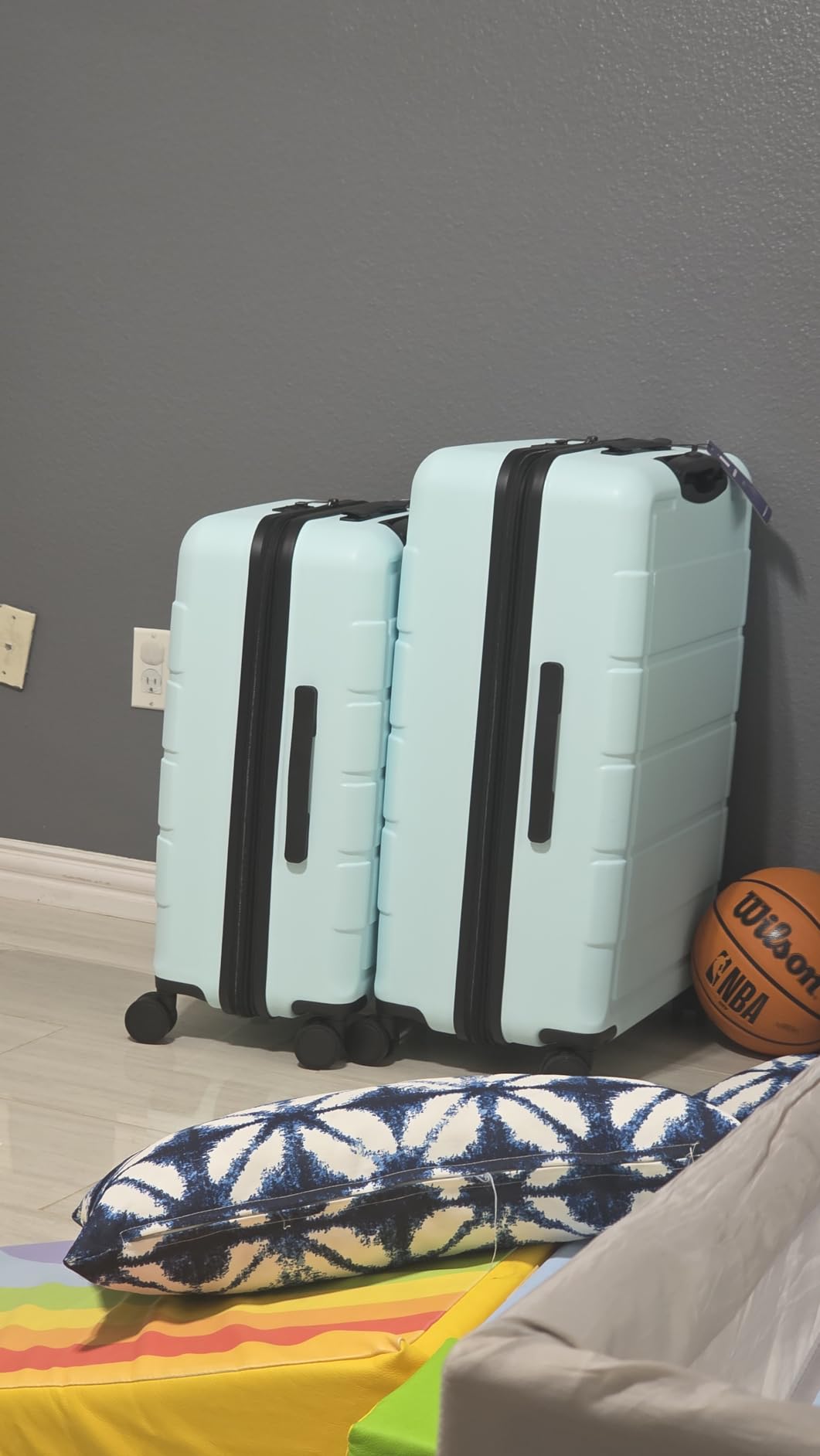 SHOWKOO Upgrade Luggage Sets 3pcs 100% PC Durable Expandable Luggage Suitcase with TSA Lock Double Wheels Champagne customer photo 2