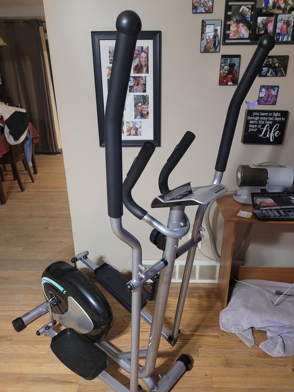 Dripex Elliptical Exercise Machine, Elliptical Machine for Home with 16 Resistance Levels, Quiet & Smooth Magnetic Elliptical Training Machines with 13.2 lb Flywheel, LCD Monitor & Pulse customer photo 1