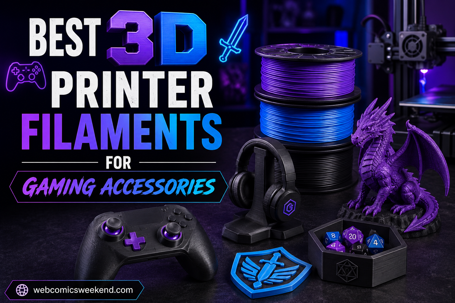 Best 3D Printer Filaments for Gaming Accessories