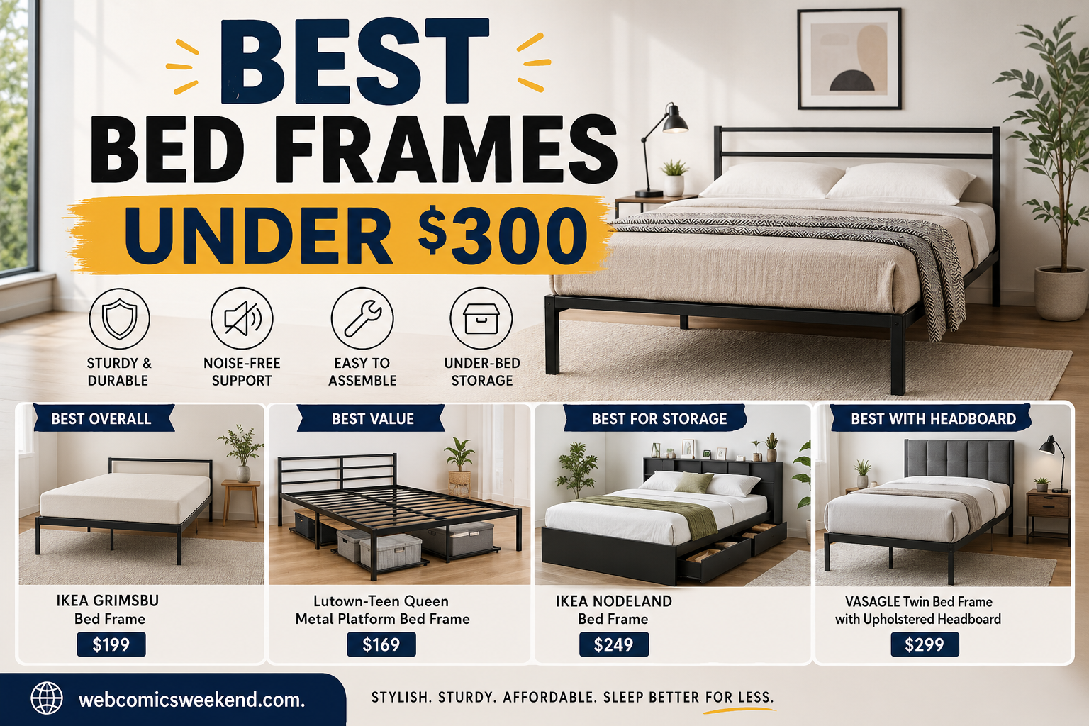 Best Bed Frames Under $300
