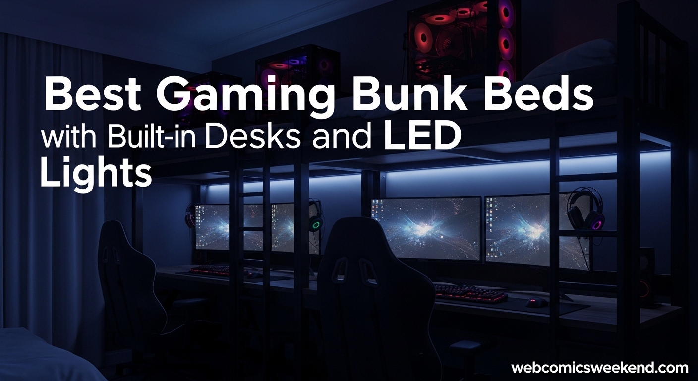 Best Gaming Bunk Beds with Built-in Desks and LED Lights