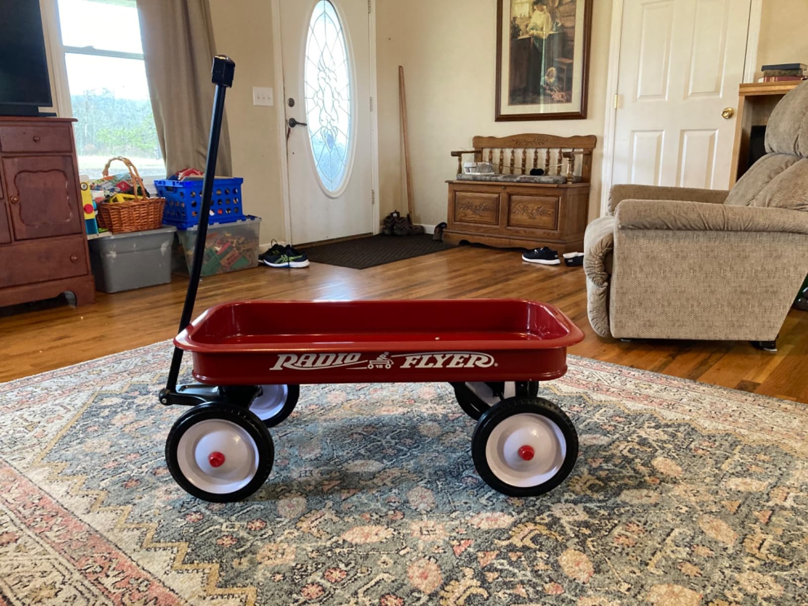 Radio Flyer Classic Red Wagon, for Kids 1.5+, Wagon for Kids or Cargo | All-Steel Body with No-Scratch Edges, 10