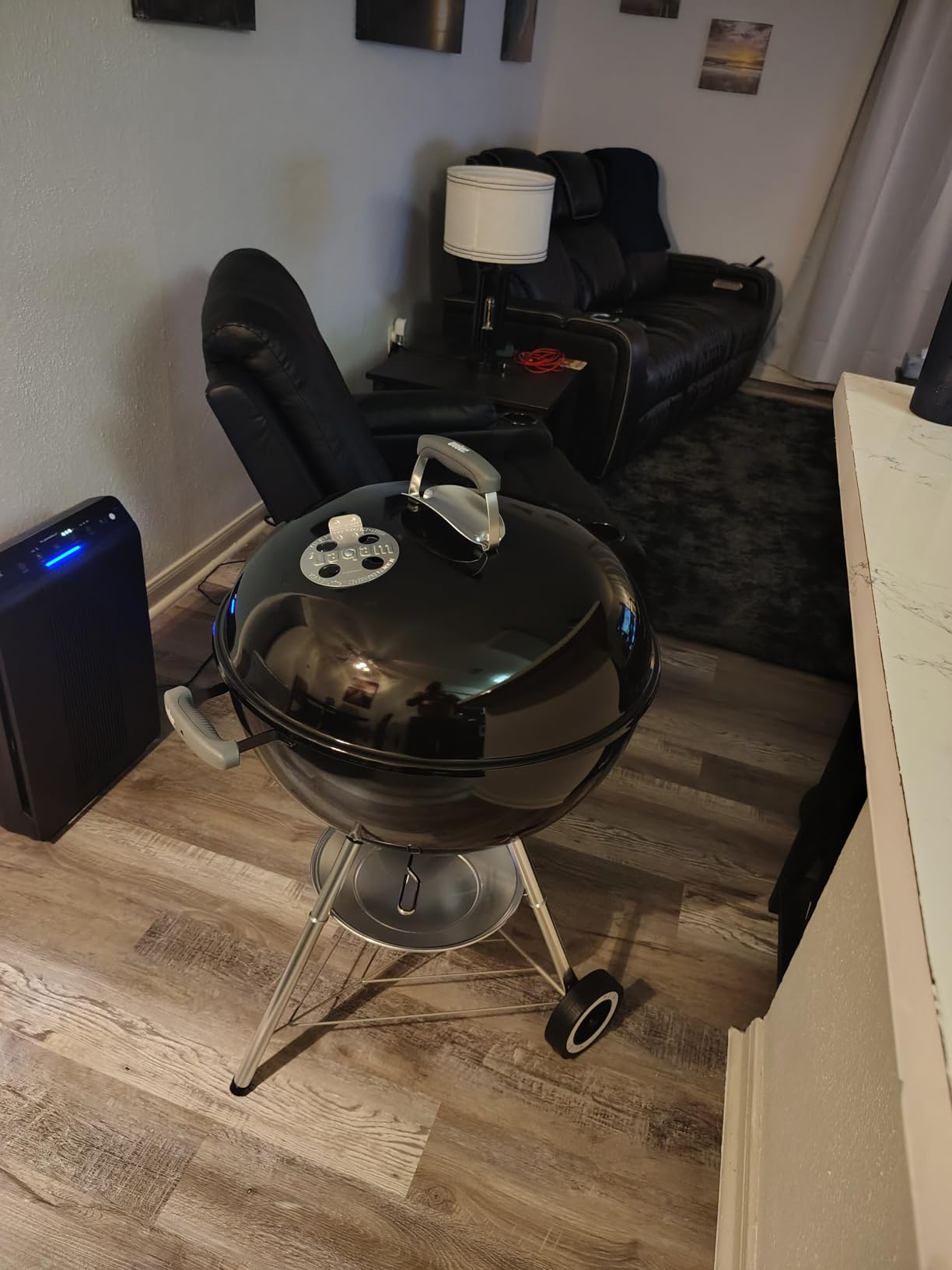 Weber® Original Kettle Charcoal Grill, 22-Inch, Black | Classic Outdoor BBQ Grill with One‑Touch™ Cleaning System & Precise Temperature Control Dampers customer photo 2