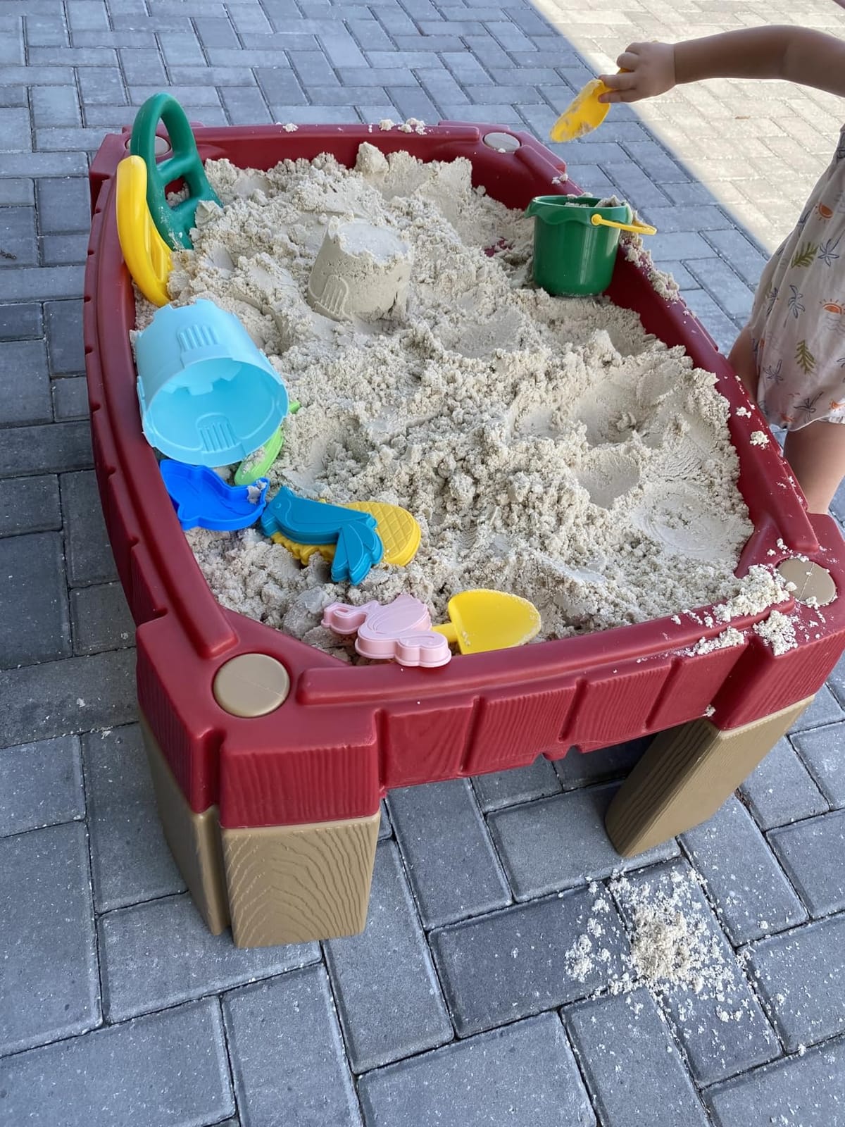 Step2 Naturally Playful Sand Table, Kids Sand Activity Sensory Table, 5 Piece Accessory Kit, Toddler Summer Outdoor Toys, 2+ Years Old customer photo 2