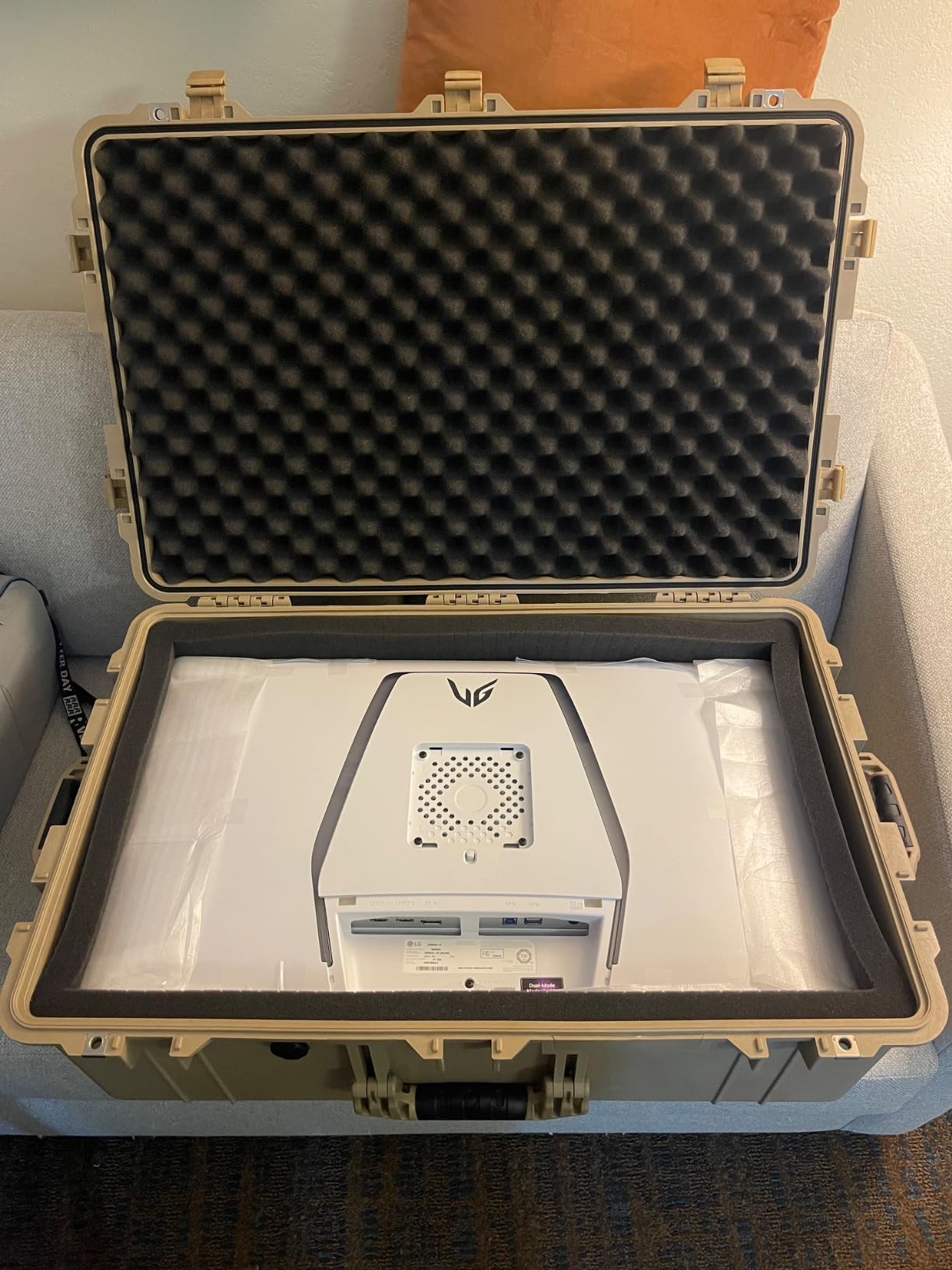 Pelican 1650 Case With Foam (Black) | Watertight wheeled case with foam insert and purge valve for protection, travel and transit customer photo 1