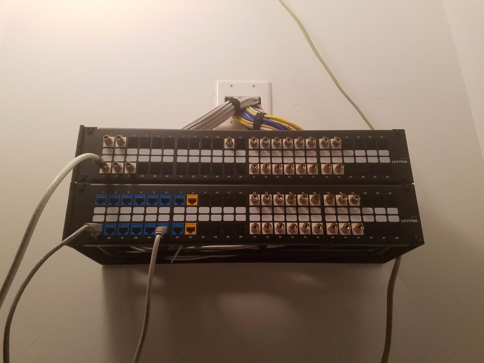 Leviton 49255-H48 QuickPort Flat Panel, 48-Port, 2RU, Cable Management Bar Included, Black customer photo 2