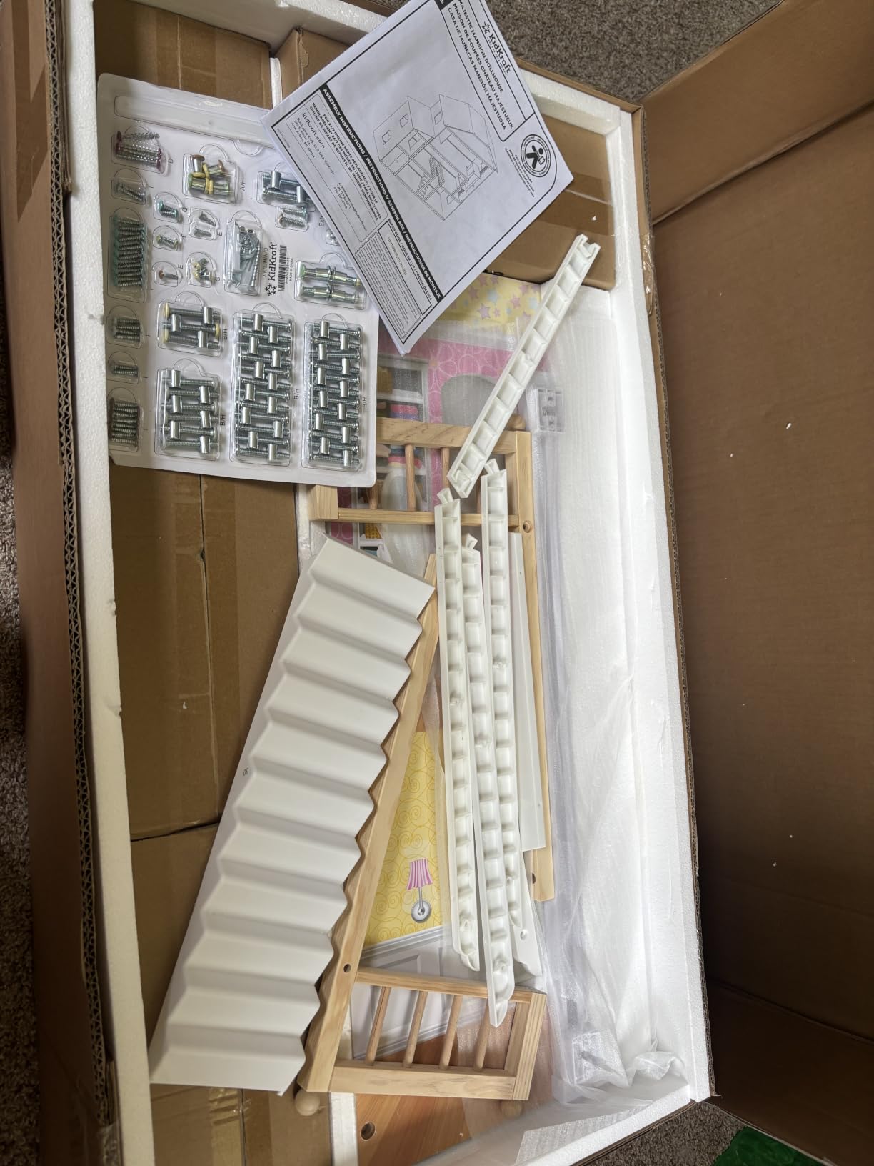KidKraft Majestic Mansion Wooden Dollhouse with 34 Pieces, Working Elevator | 4 Feet Tall, Garage, 4 Floors, 8 Rooms, Attic Nursery, For Dolls Up to 12 Inches, Gift for Ages 3+ customer photo 2