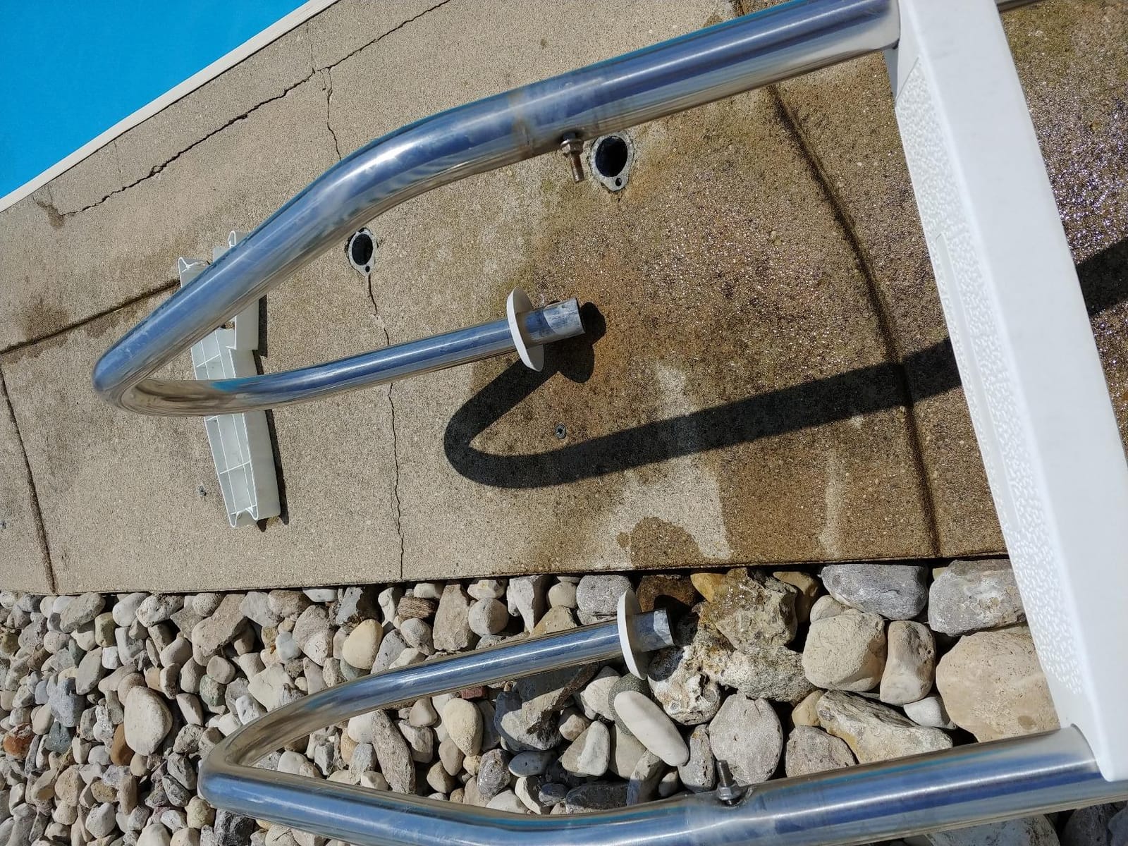 SWIMLINE HYDROTOOLS Stainless Steel Pool Ladder - Heavy Duty Swimming Step Accessory, In-Ground, 52.5