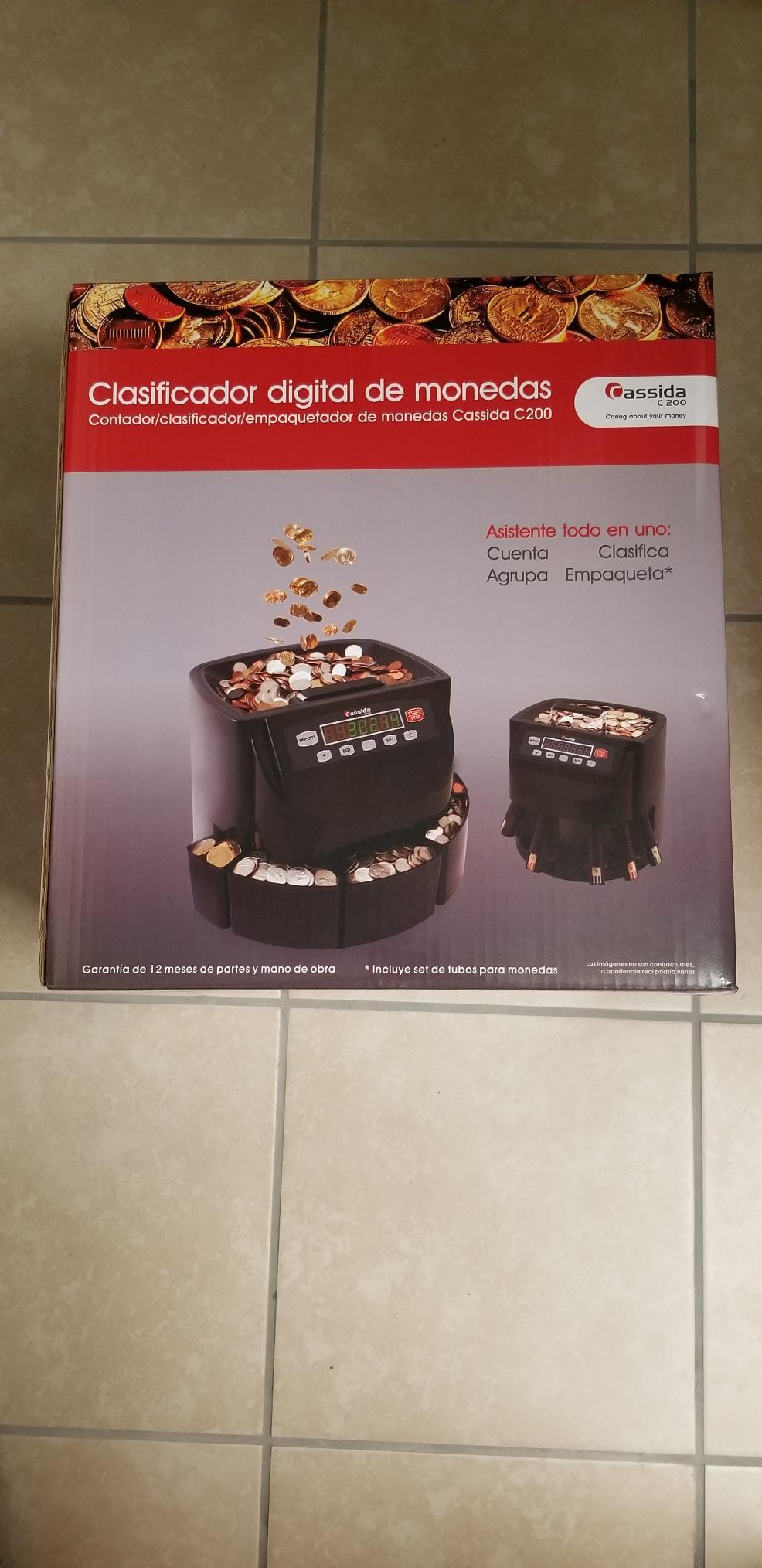 Cassida C200 Coin Sorter, Counter and Roller | 300 coins/min, Hopper: 2,000 Coins Capacity, LED Display, Businesses, Laundromats, Casinos, Convenience Stores, 13 lbs. customer photo 2