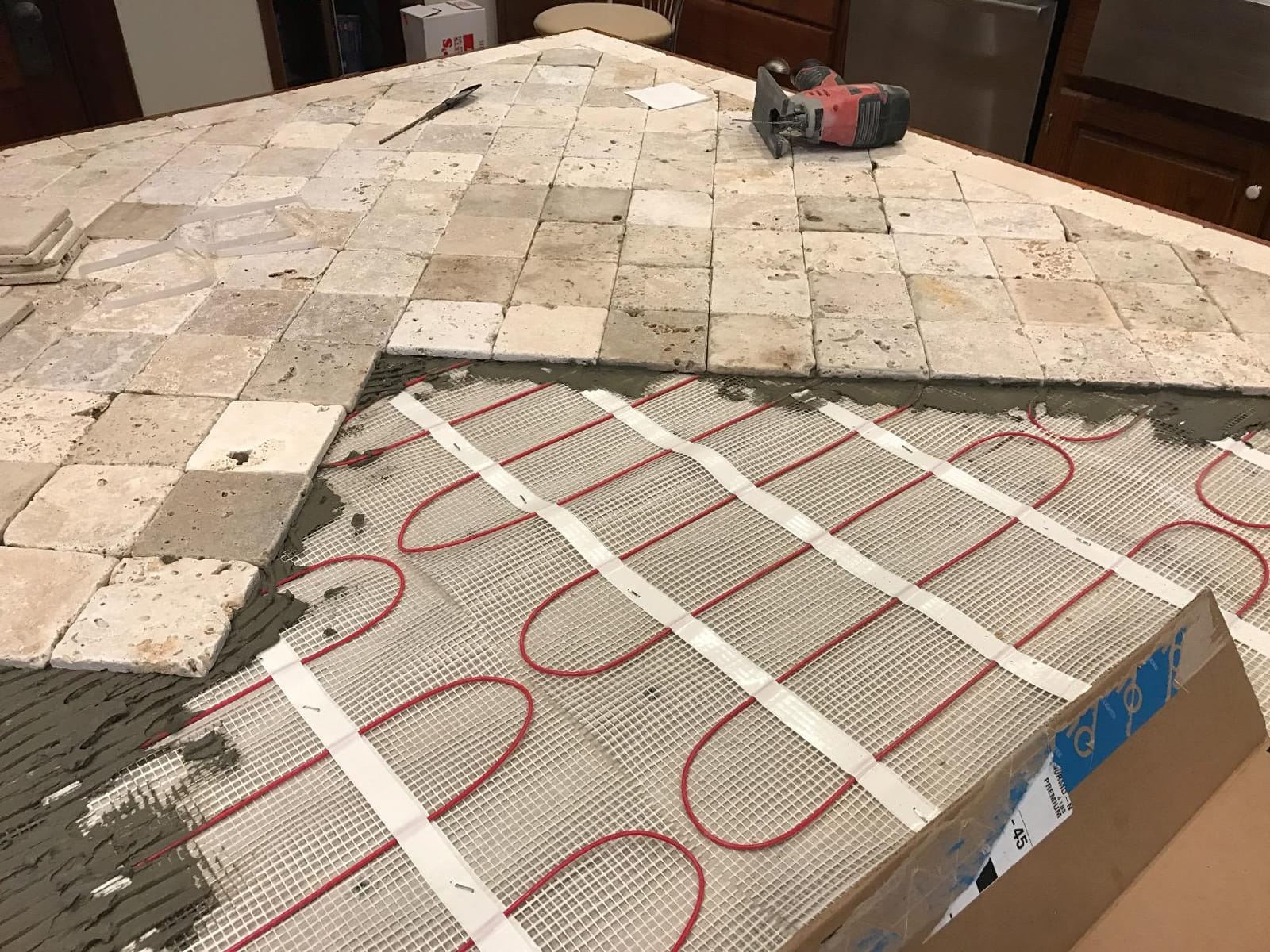 30 Sqft Electric Radiant Floor Heating Mat - 120V Heated Tile Floor System with Programmable Thermostat (TH115), Floor Sensor, Installation Monitor & 25 Year Warranty, USA Made customer photo 1