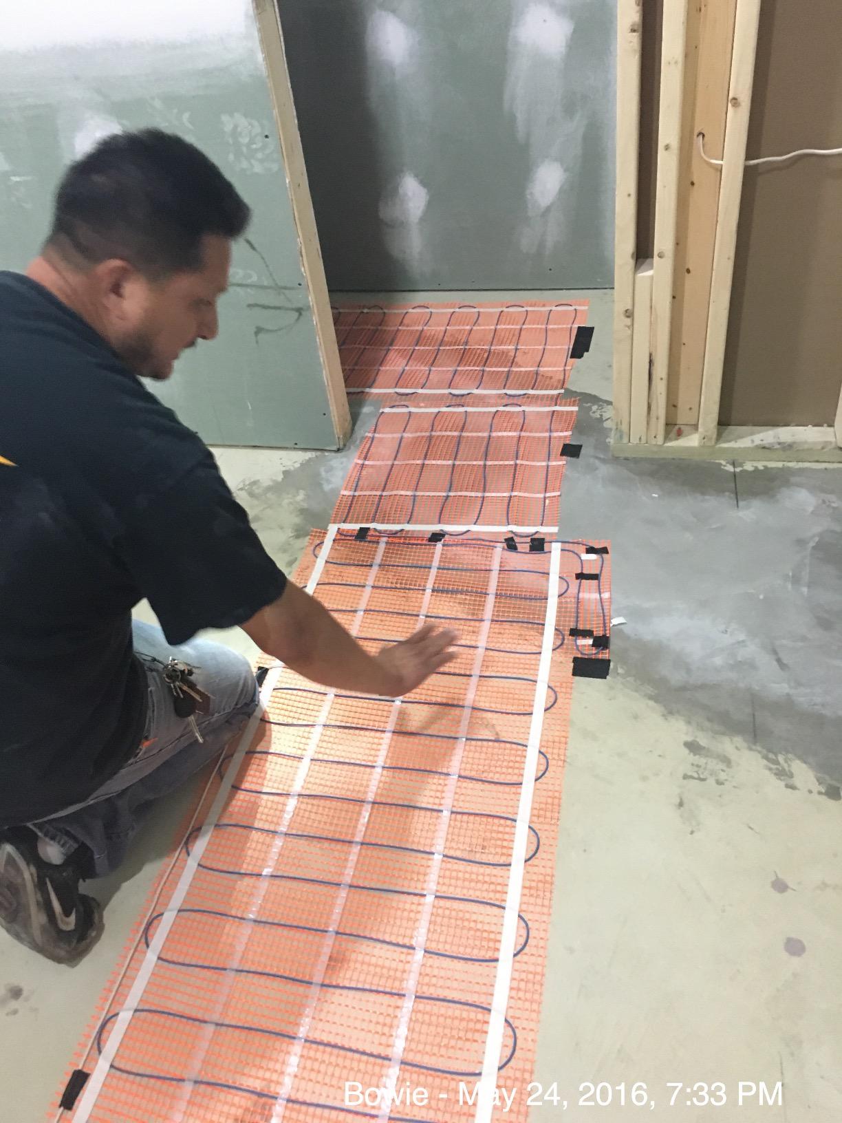 SunTouch TapeMat Electric Radiant Floor Heating Mat Orange, 120V, 60 Sq Ft customer photo 2