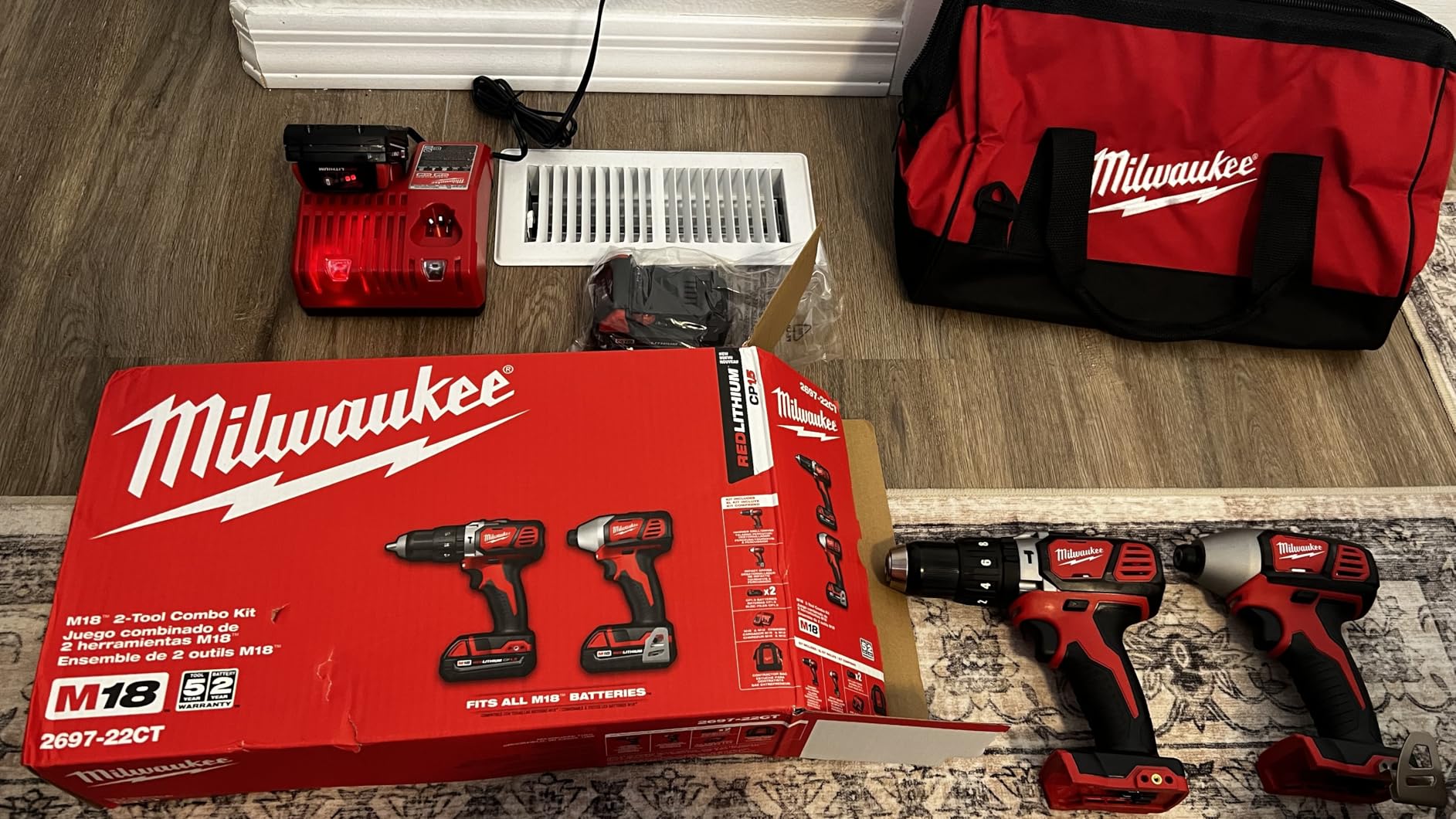 Milwaukee 2697-22CT M18 18-Volt Lithium-Ion Cordless Hammer Drill/Impact Driver Combo Kit customer photo 1