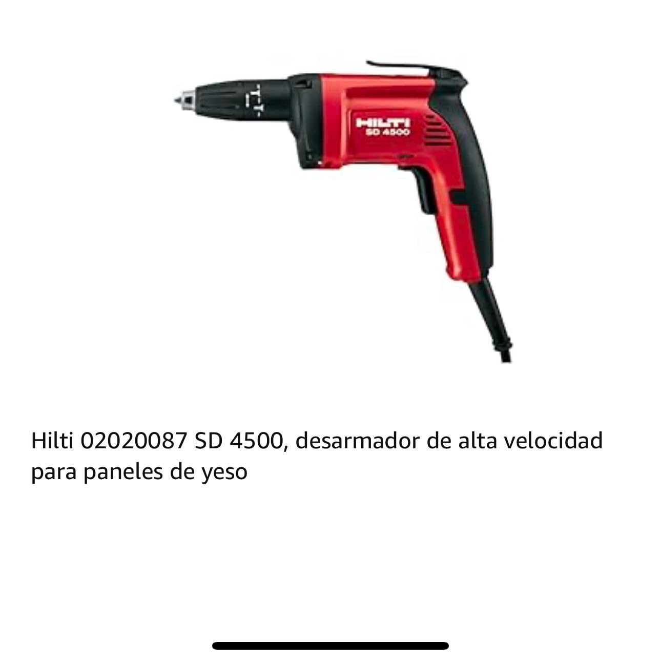 Hilti 02020087 SD 4500 High Speed Drywall Screwdriver customer photo 1