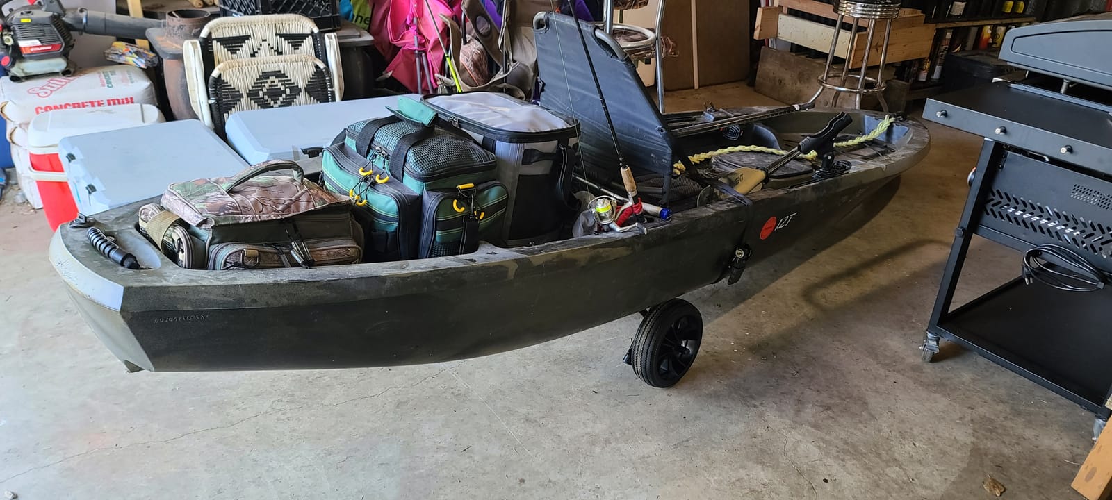 Suspenz Kayak Canoe Transport Trailer, DLX Kayak Cart, Trolley with Airless Wheels and Straps, Weight Capacity 150 lbs, Yellow (22-0044) customer photo 1