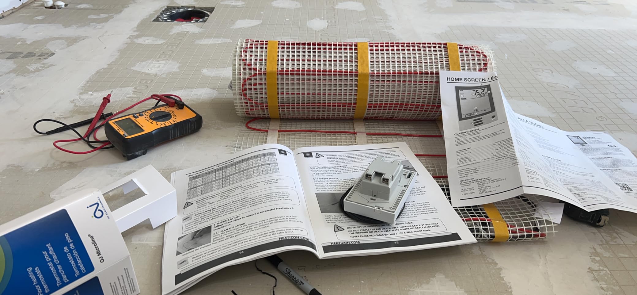 50 sqft Heatwave Electric Floor Heating Kit with Thermostat customer photo 1