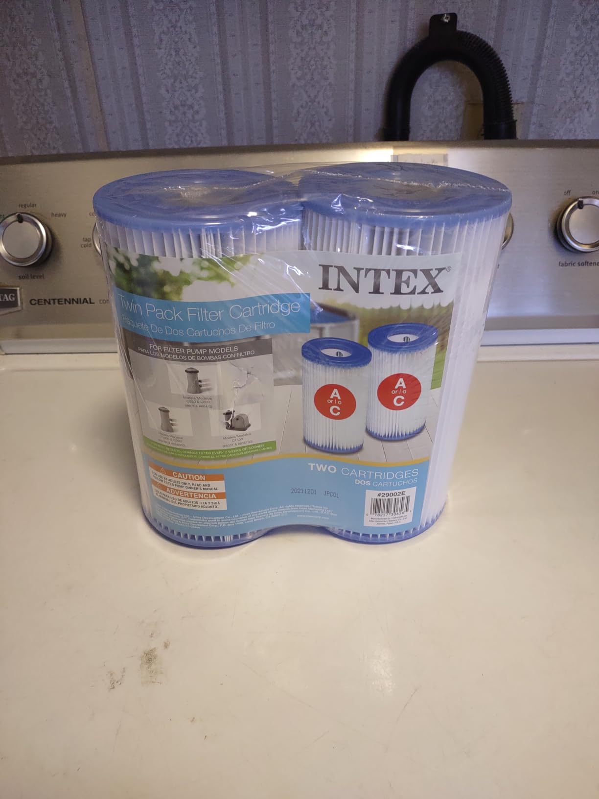 INTEX 29002E Type A Pool Filter Cartridge: for INTEX Filter Pumps - Easy-to-Clean - Dacron Paper - Efficient Filtration - Two Pack customer photo 1
