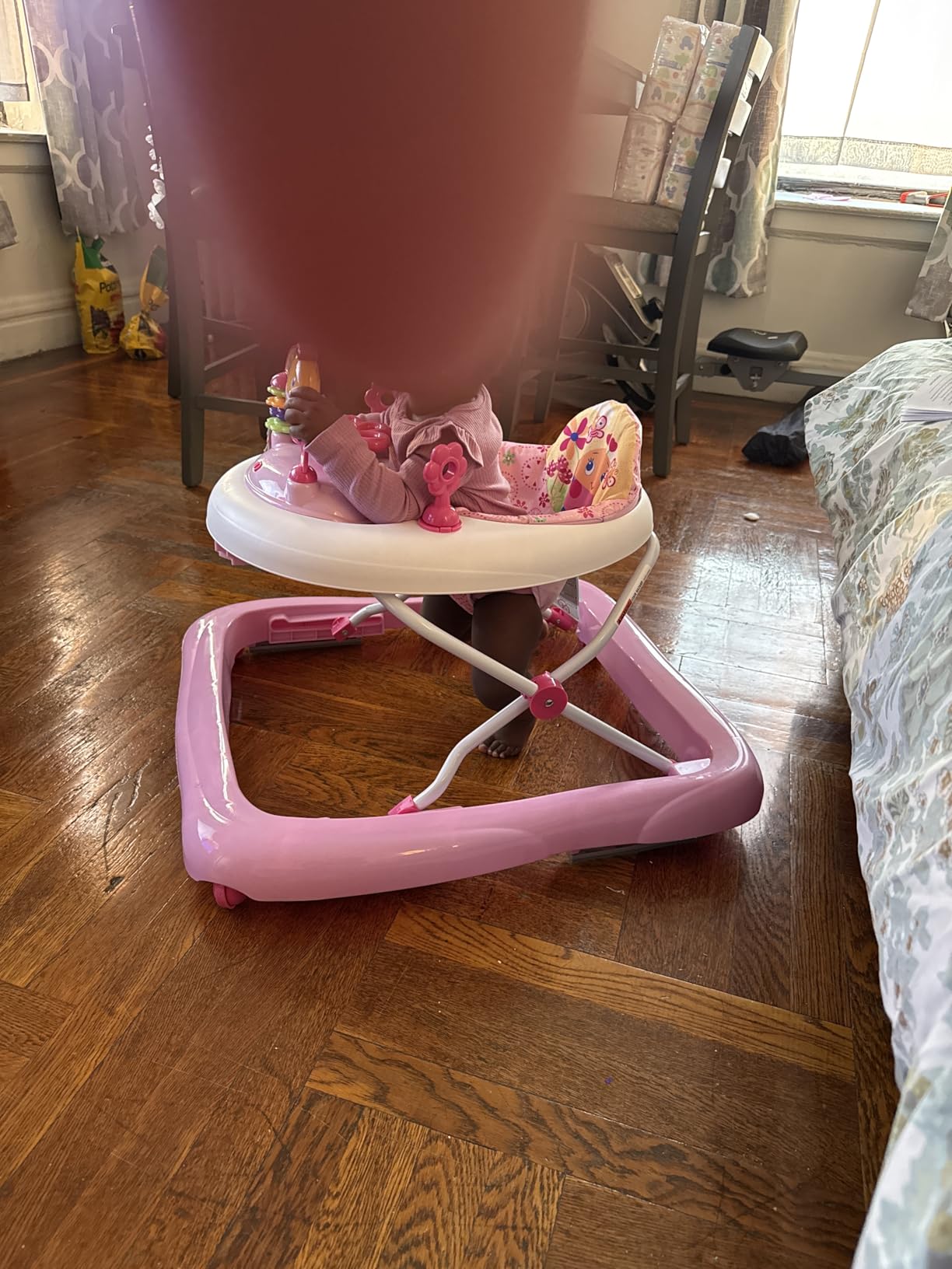Bright Starts JuneBerry Walk-A-Bout Baby Walker and Entertainer, with Easy Fold Frame for Storage, Ages 6 Months + customer photo 2