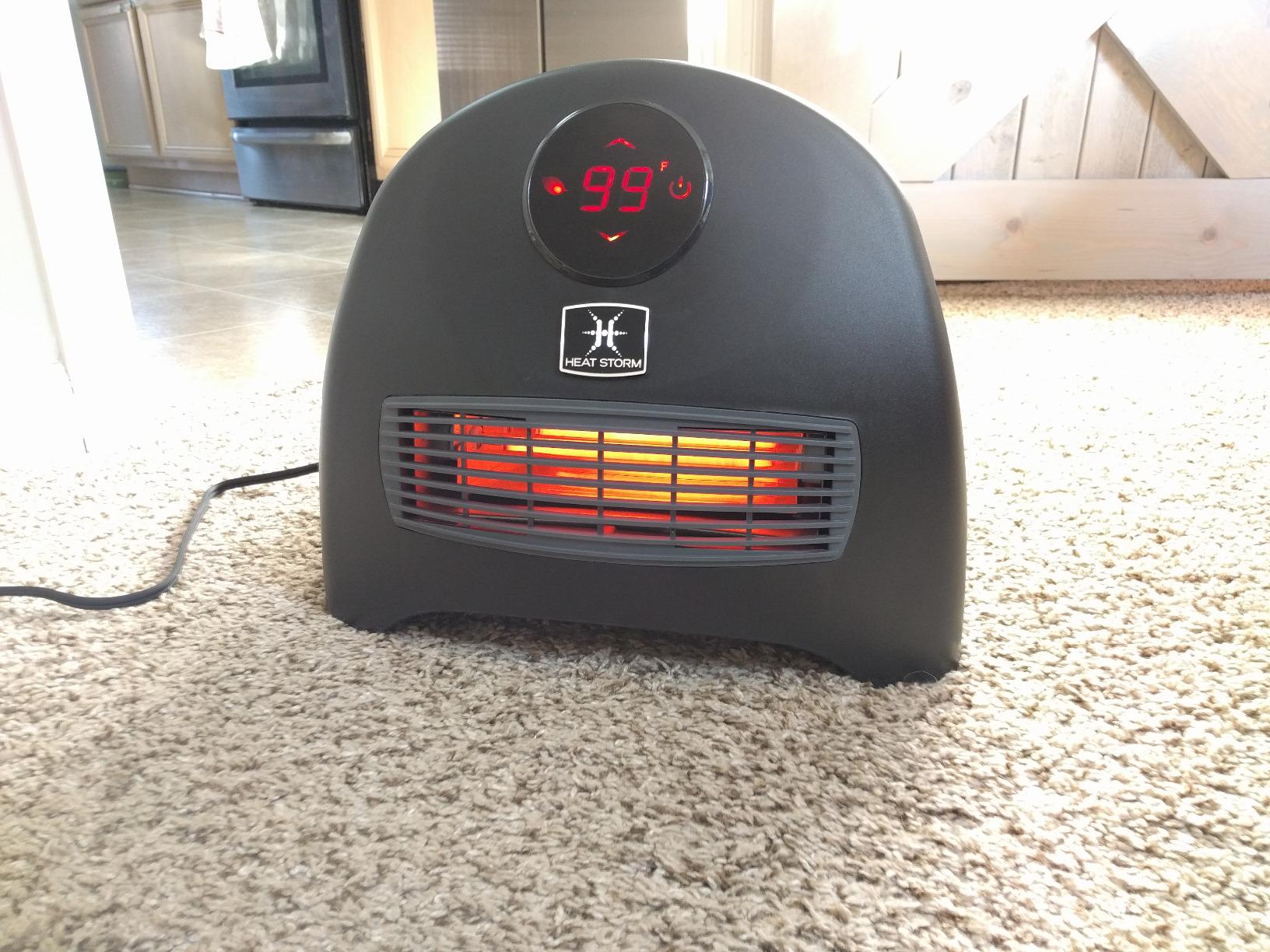 Heat Storm Mojave Indoor Ultra Lightweight Portable Infrared Space Heater - 1500 Watts - Built in Thermostat & Overheat Sensor - Remote Control customer photo 1